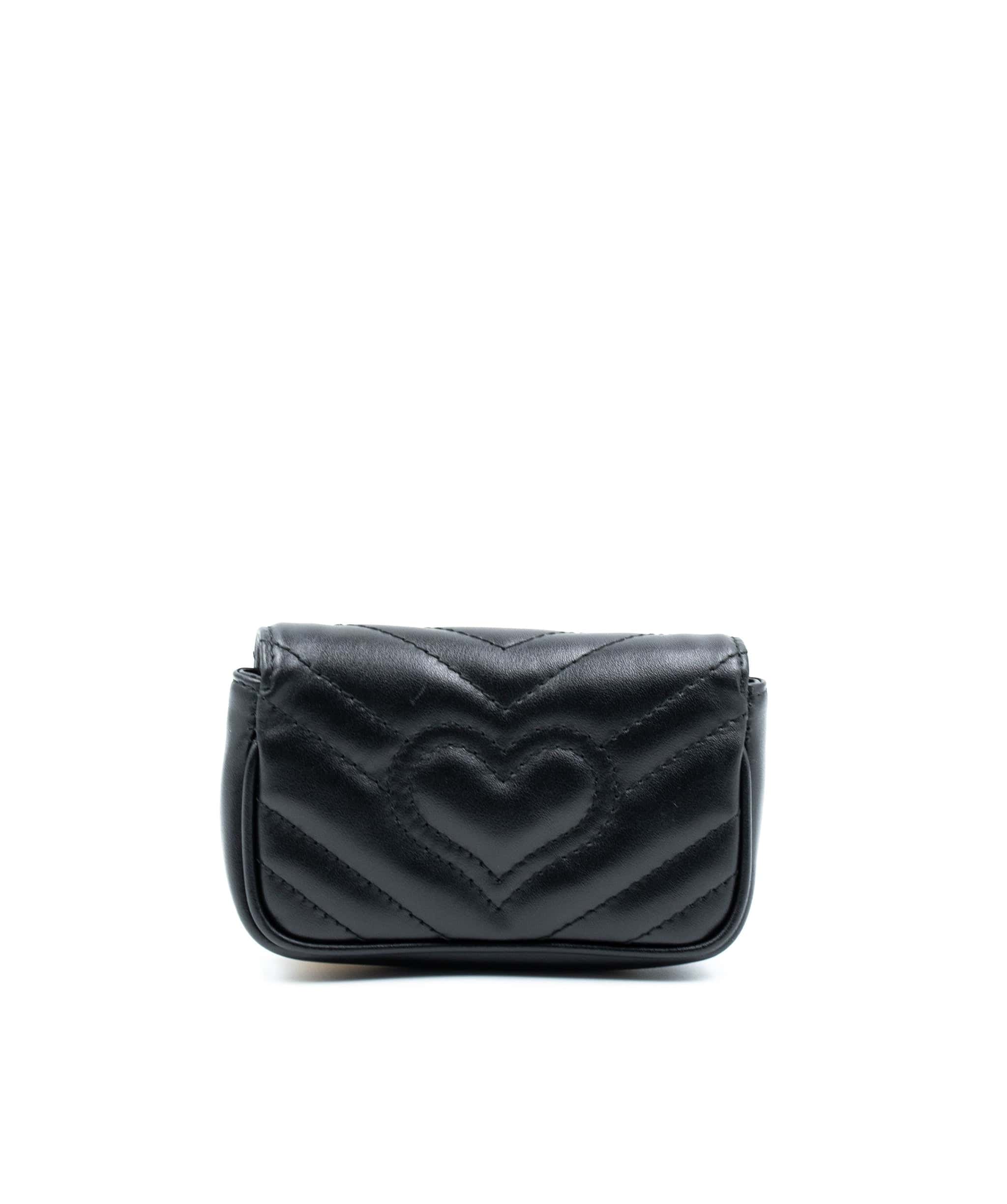 Gucci Gucci Black Leather Mini Marmont Bag GHW  - AGL2079