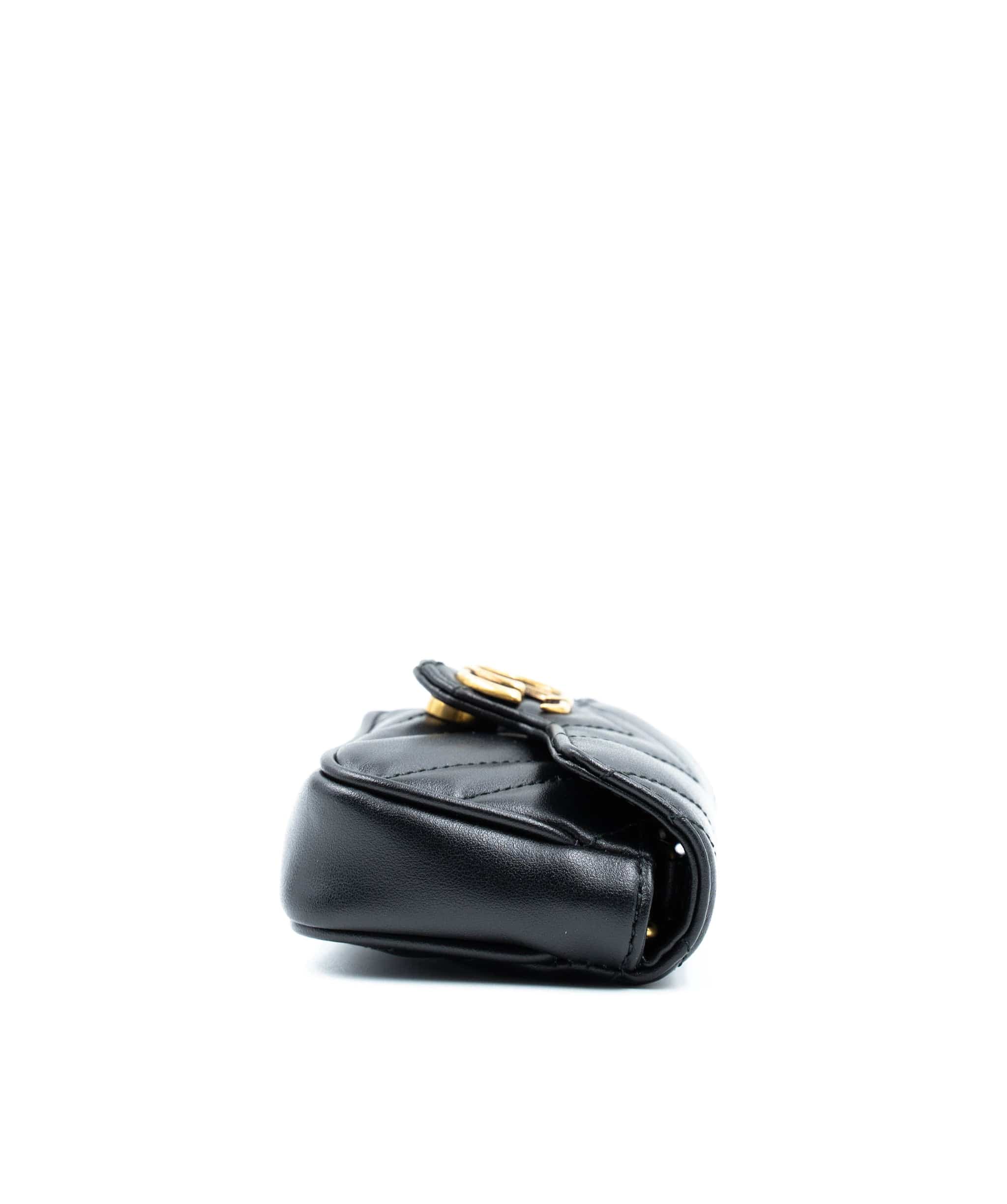 Gucci Gucci Black Leather Mini Marmont Bag GHW  - AGL2079