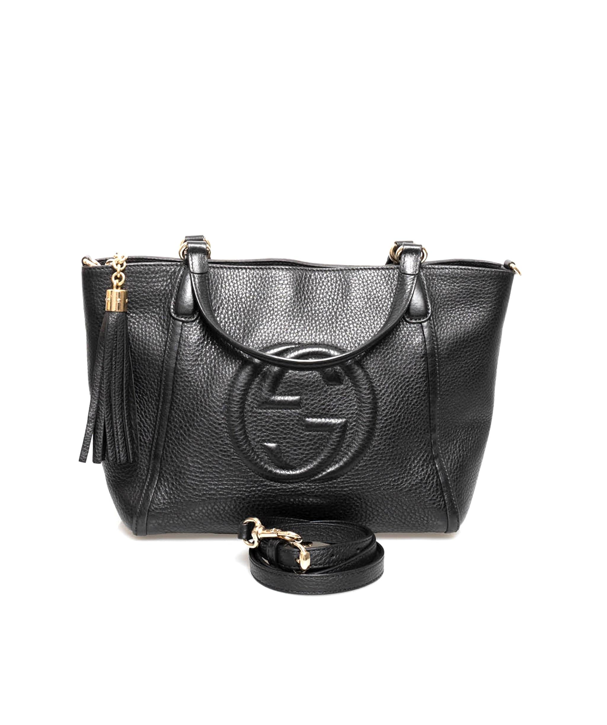 Gucci Gucci Black Leather Soho Tote Bag - AGL1424