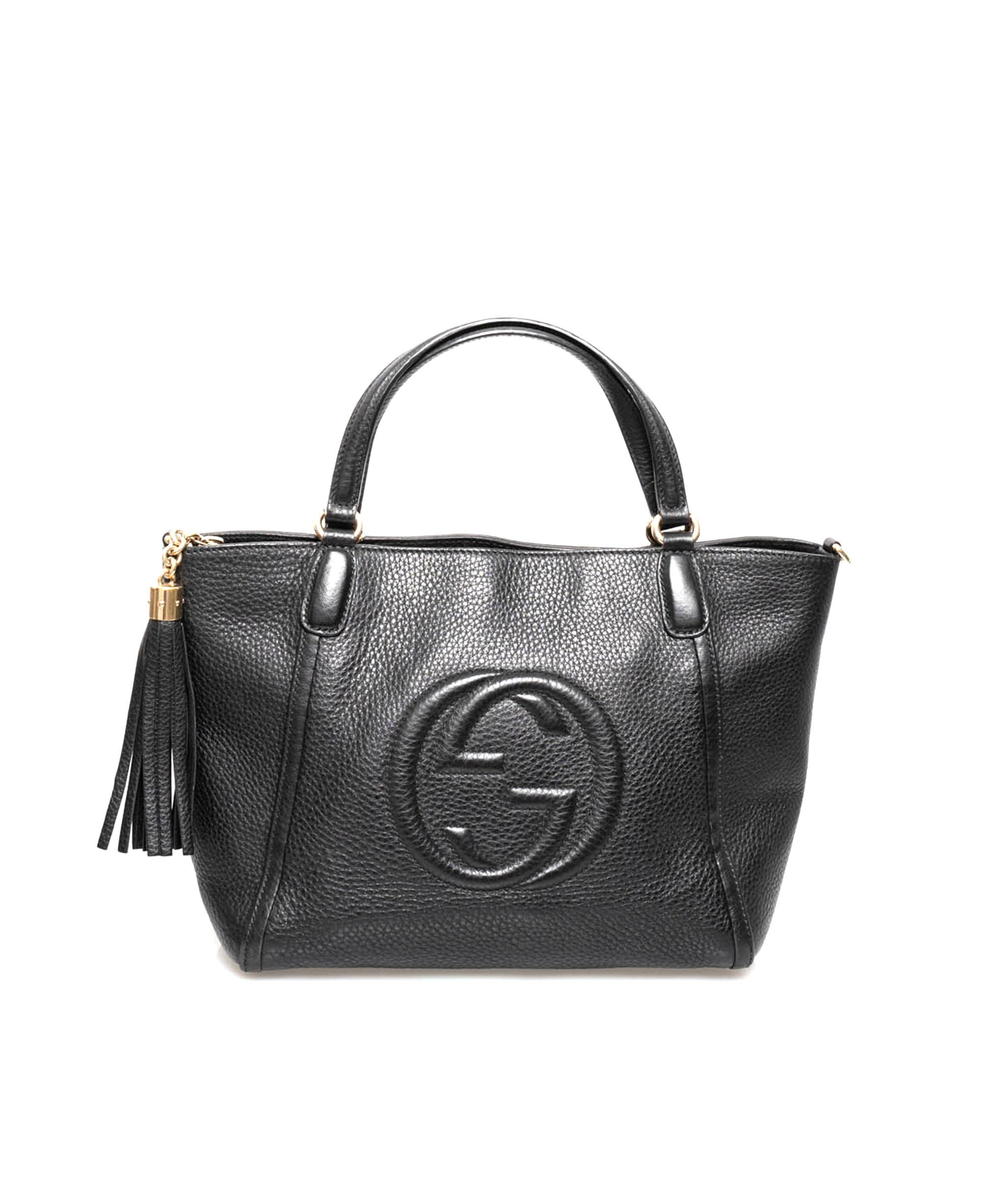 Gucci Gucci Black Leather Soho Tote Bag - AGL1424