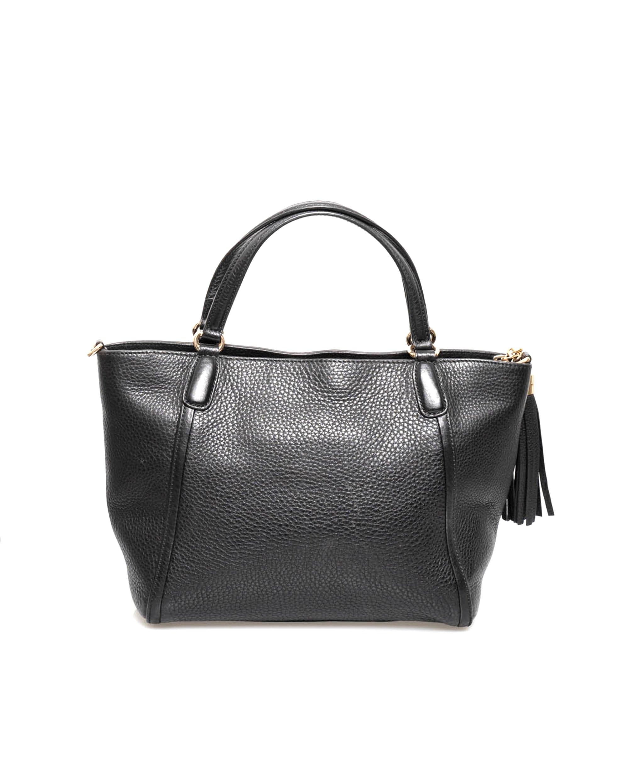 Gucci Gucci Black Leather Soho Tote Bag - AGL1424