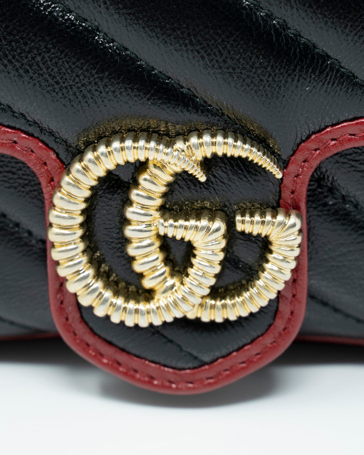 Gucci Gucci Black & Red Marmont Torchon Mini Bag - ASL2488