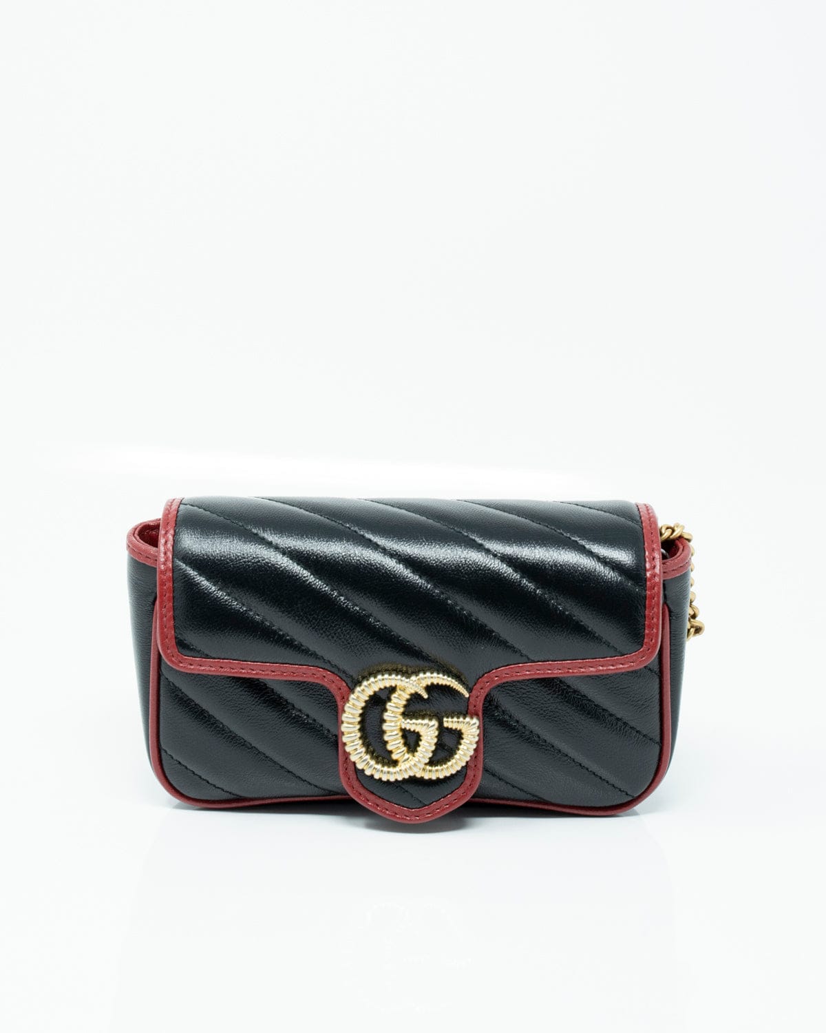 Gucci Gucci Black & Red Marmont Torchon Mini Bag - ASL2488