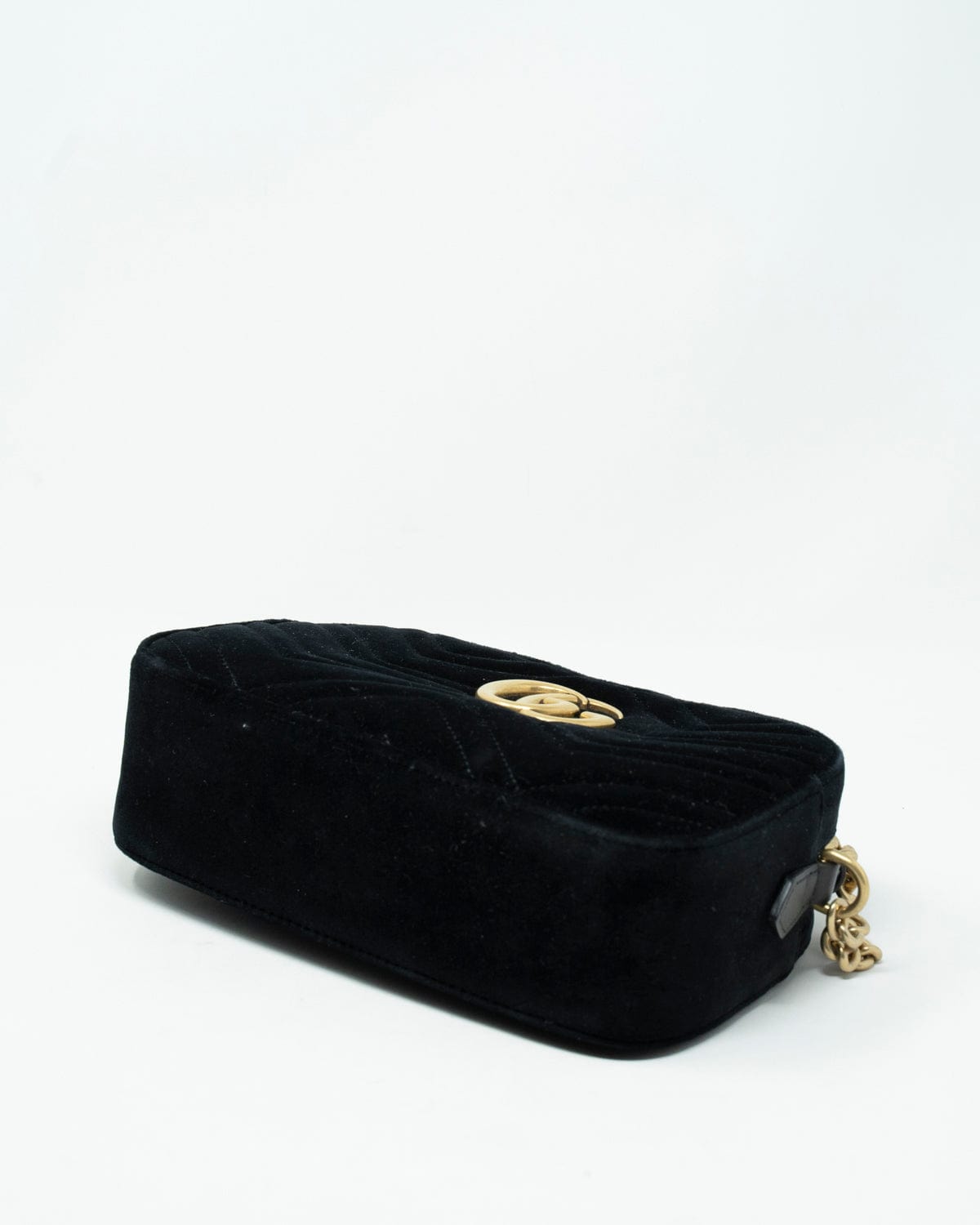 Gucci Gucci Black Velvet Marmont Camera Bag - AWL2534