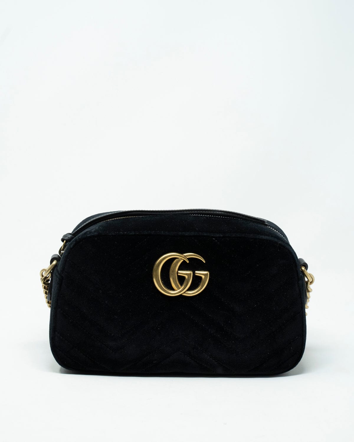 Gucci Gucci Black Velvet Marmont Camera Bag - AWL2534