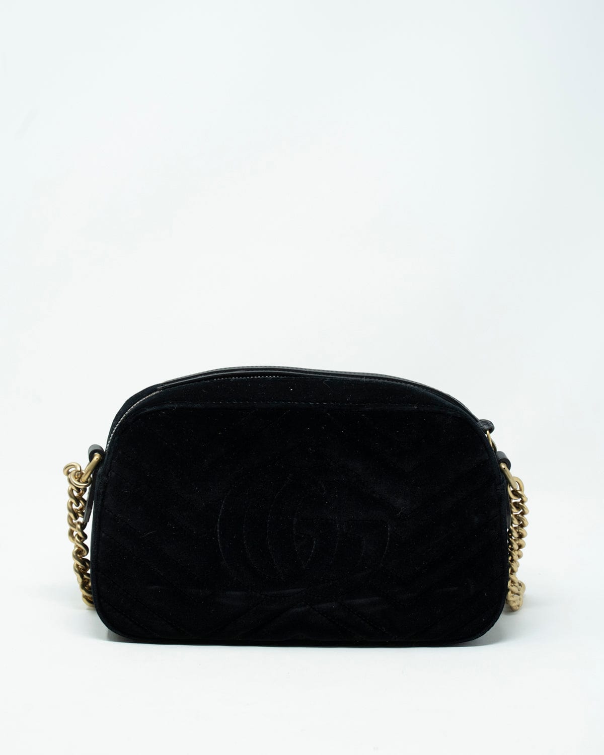 Gucci Gucci Black Velvet Marmont Camera Bag - AWL2534