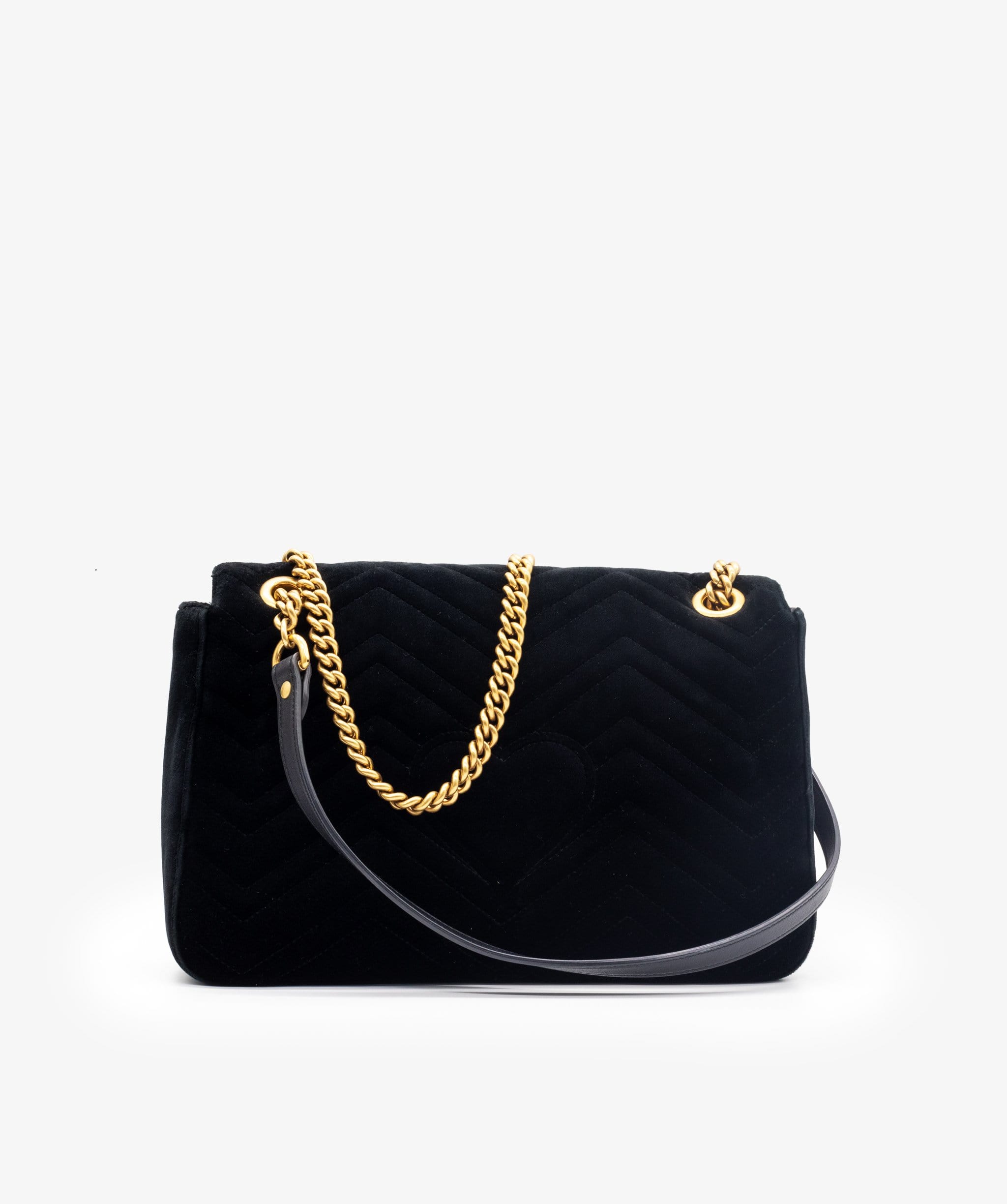 Gucci Gucci Black Velvet Marmont Loved Shoulder Bag RJC1102