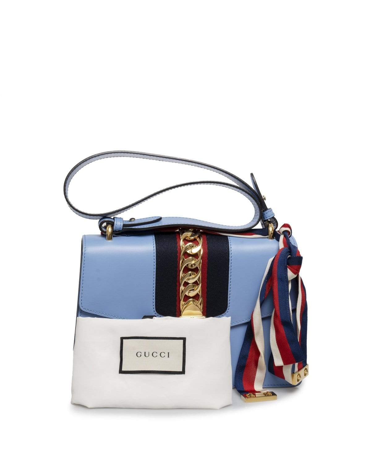 Gucci Gucci Blue Leather Sylvie Bag - AGL1406