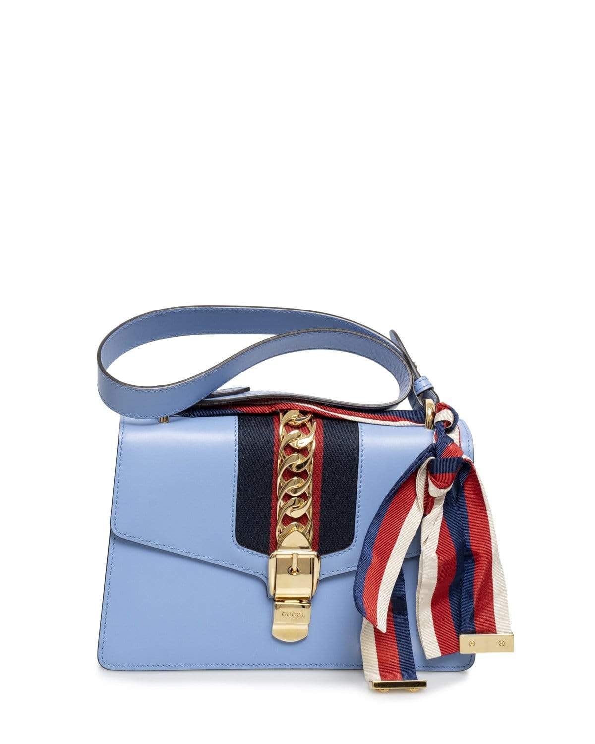 Gucci Gucci Blue Leather Sylvie Bag - AGL1406