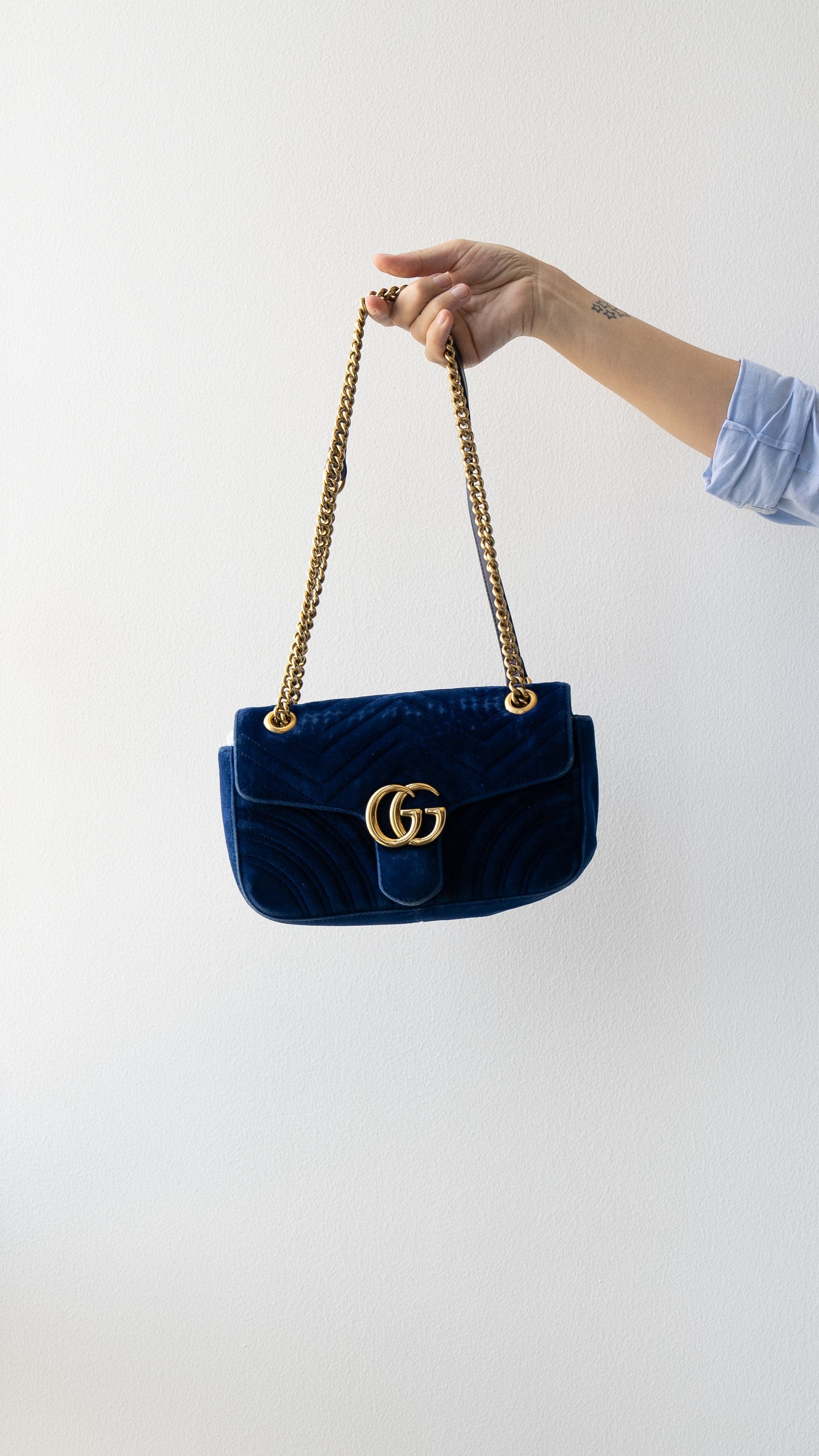 Gucci Gucci Blue Velvet Marmont RJL1696