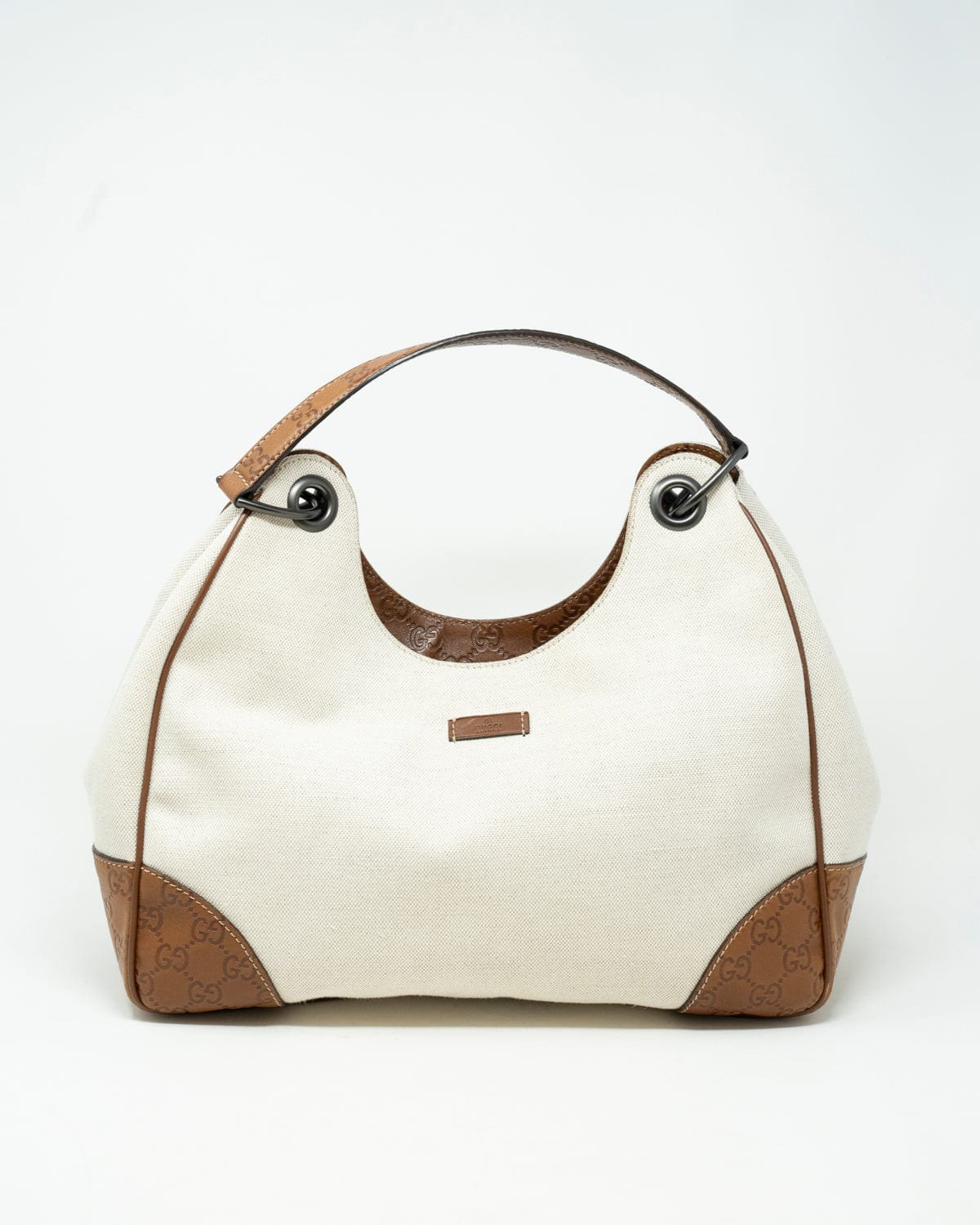 Gucci Gucci Brown Canvas Soft Hobo Bag - AGL1786