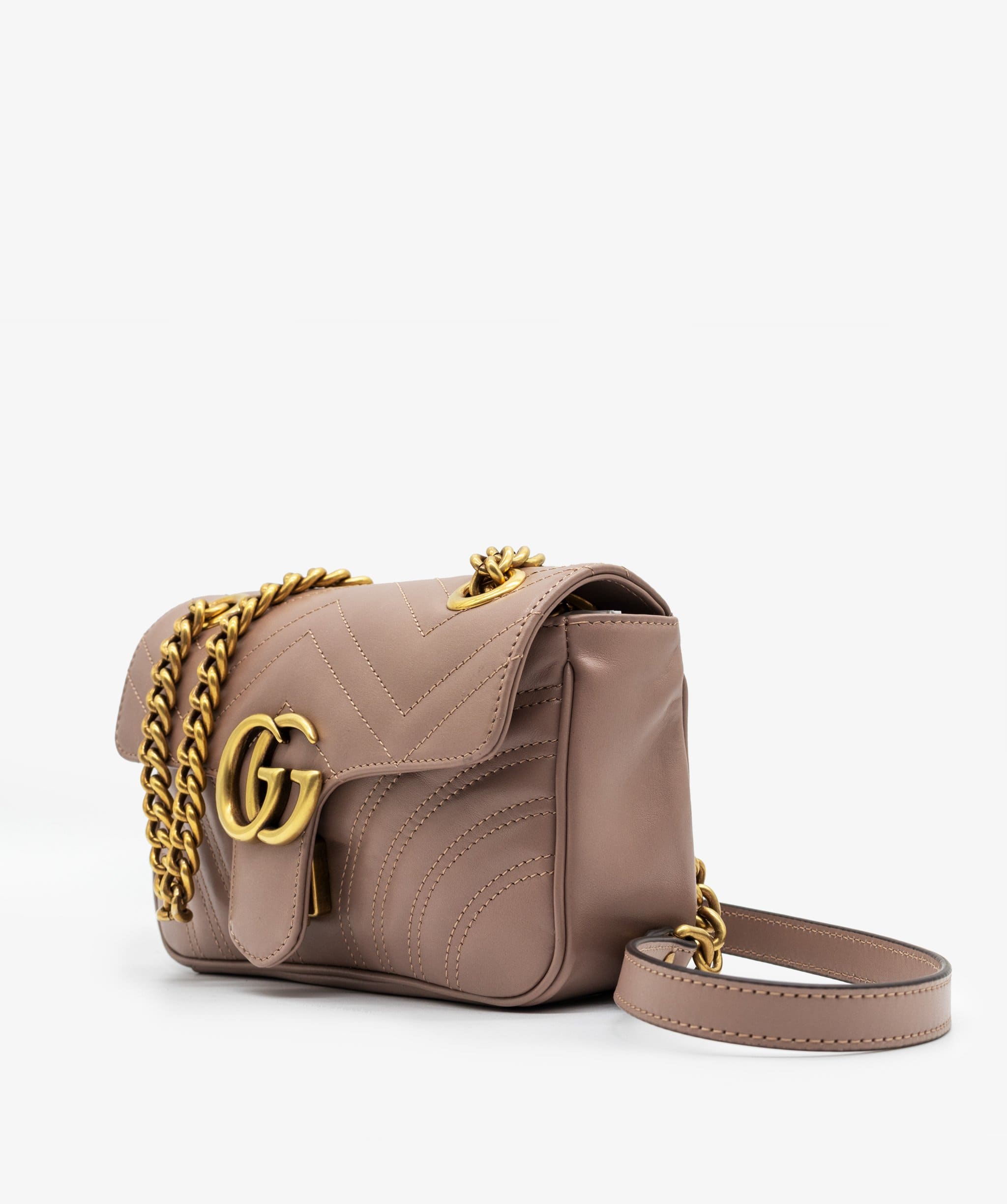 Gucci Gucci Brown Mini GG Marmont Crossbody Bag - RJL1055