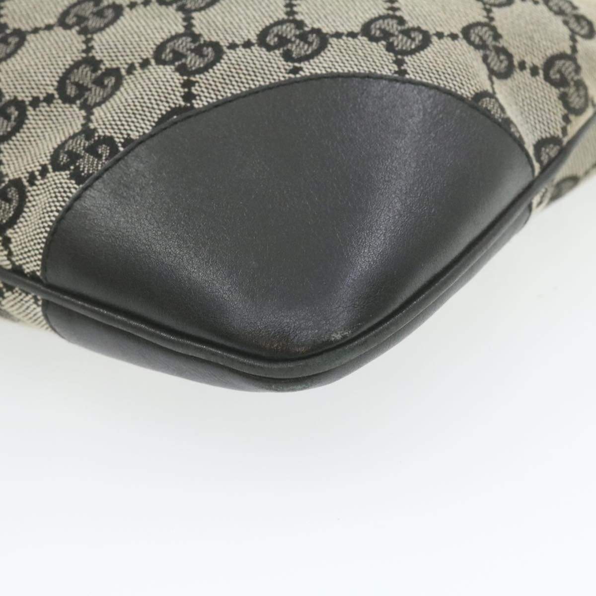 Gucci GUCCI GG Canvas Jackie Shoulder Bag Black Auth gt707 MW2742