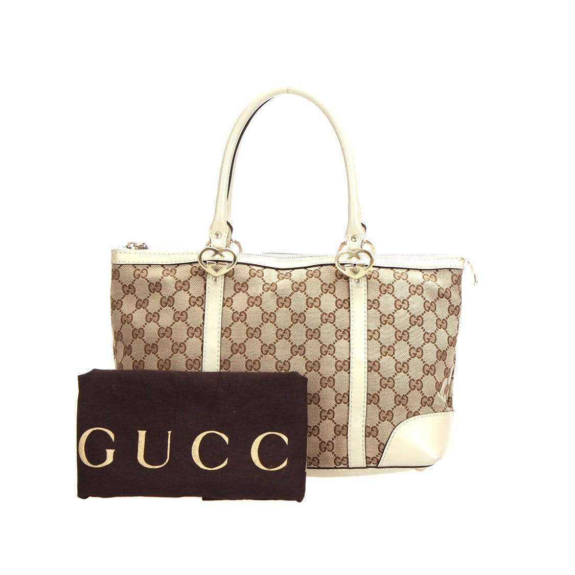 Gucci Gucci GG Canvas Lovely Heart Tote