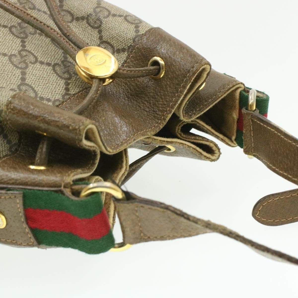 Gucci GUCCI GG Canvas Sherry Line Web Shoulder Bag