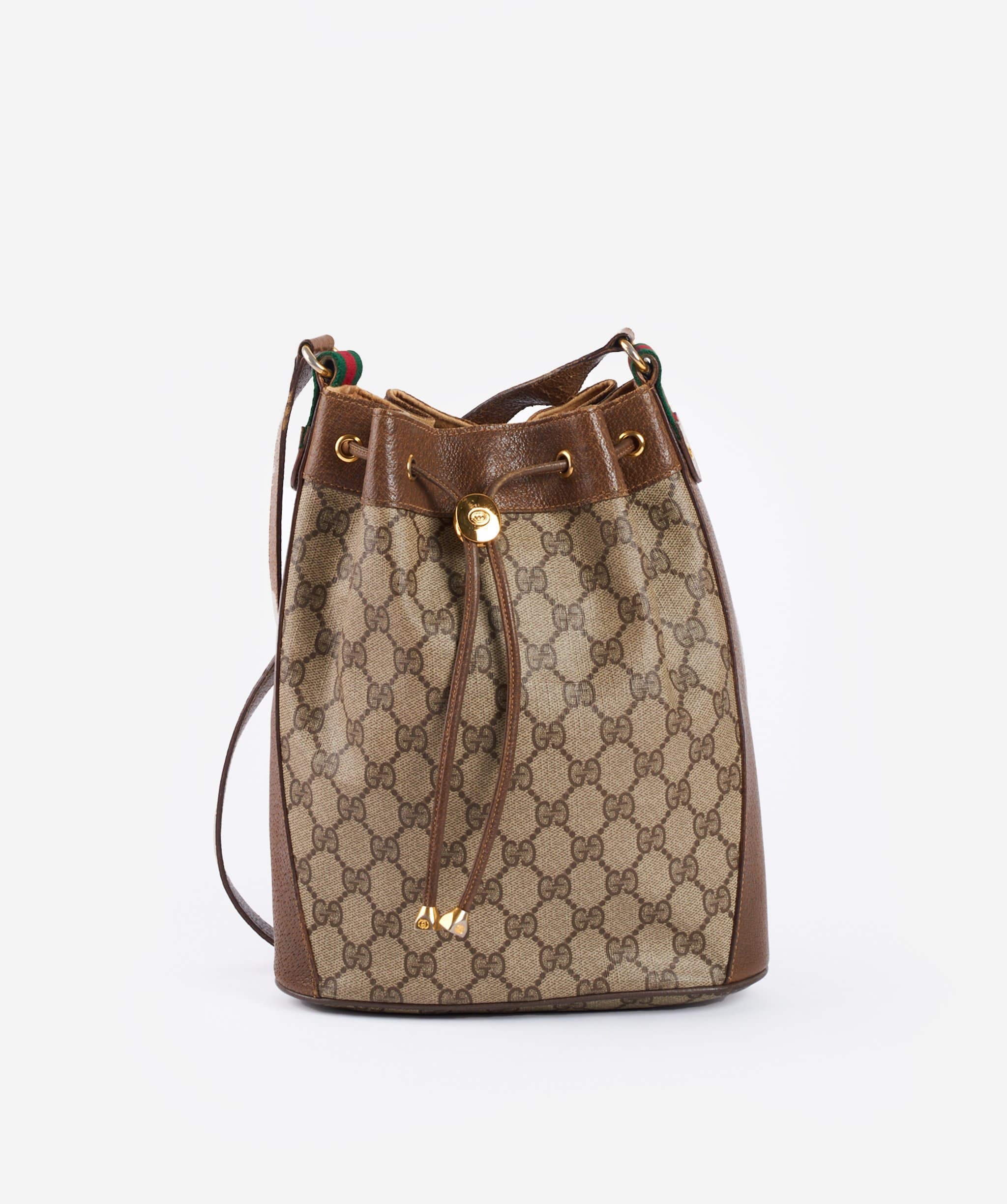 Gucci GUCCI GG Canvas Sherry Line Web Shoulder Bag