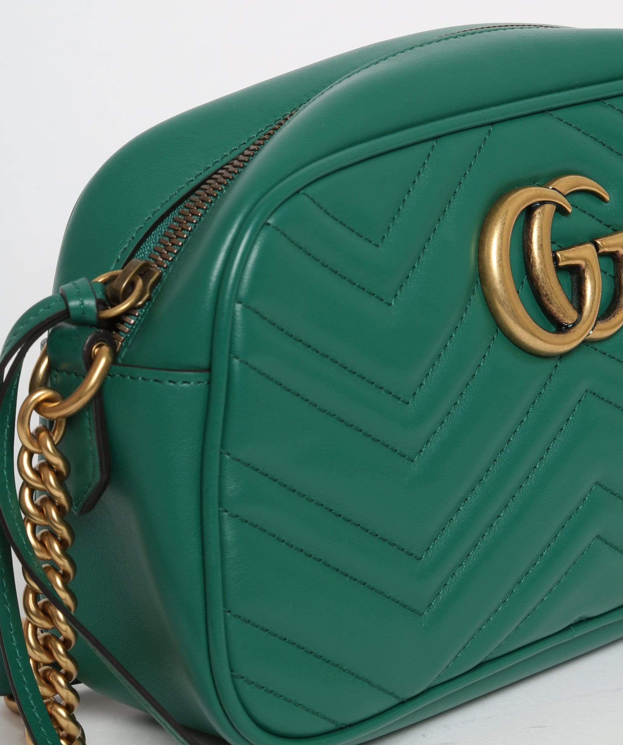 Gucci Gucci Green Marmot Small Bag with Gold Hardware