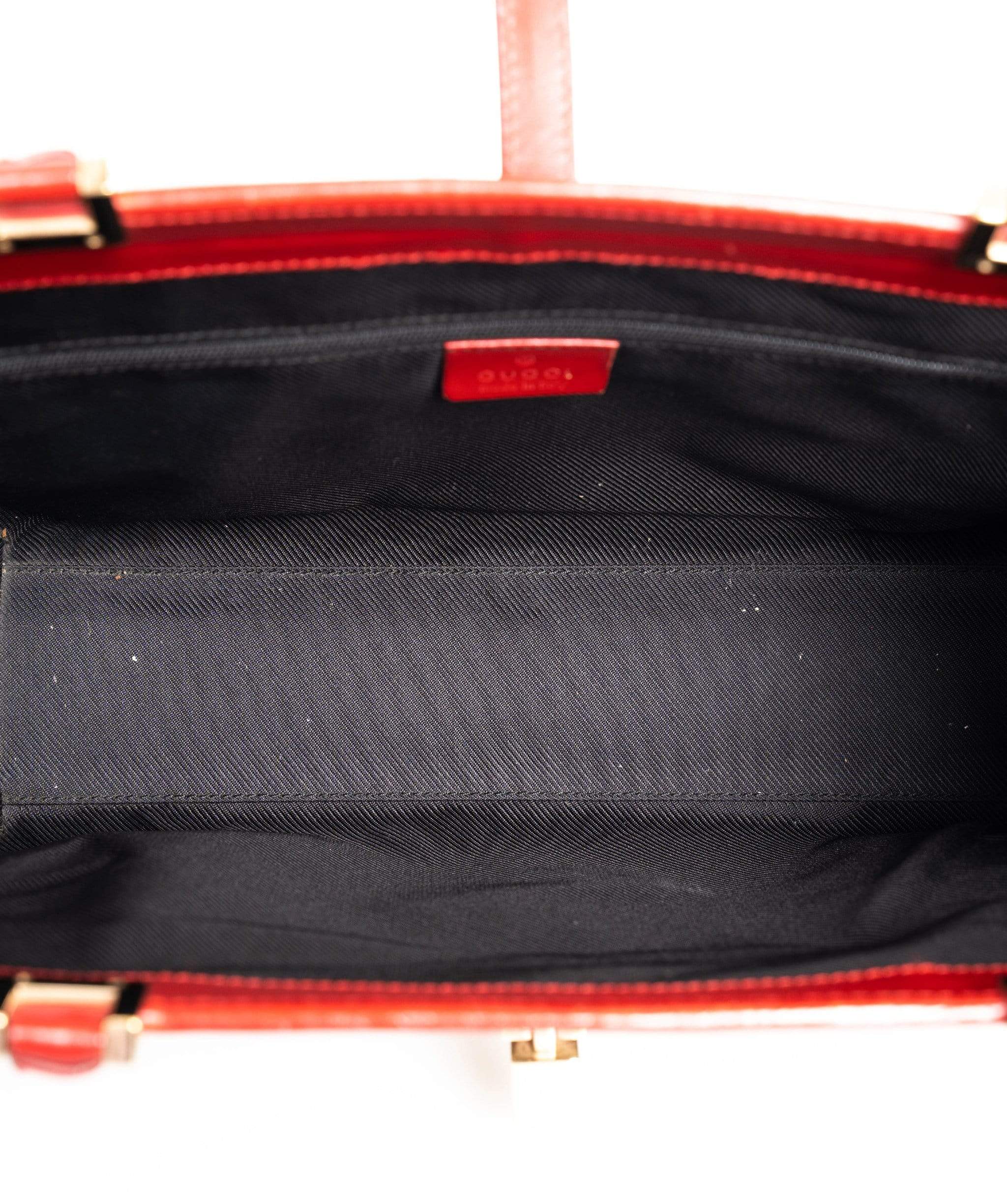 Gucci Gucci Gucci Supreme Shoulder Tote Bag with Red Leather Trim - AWL1950