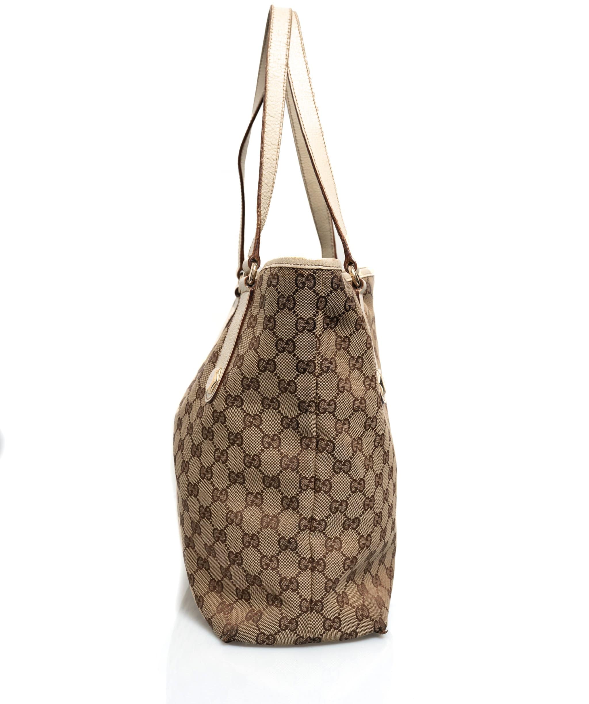 Gucci Gucci Guccissima Beige Canvas Tote Bag  AGL1012