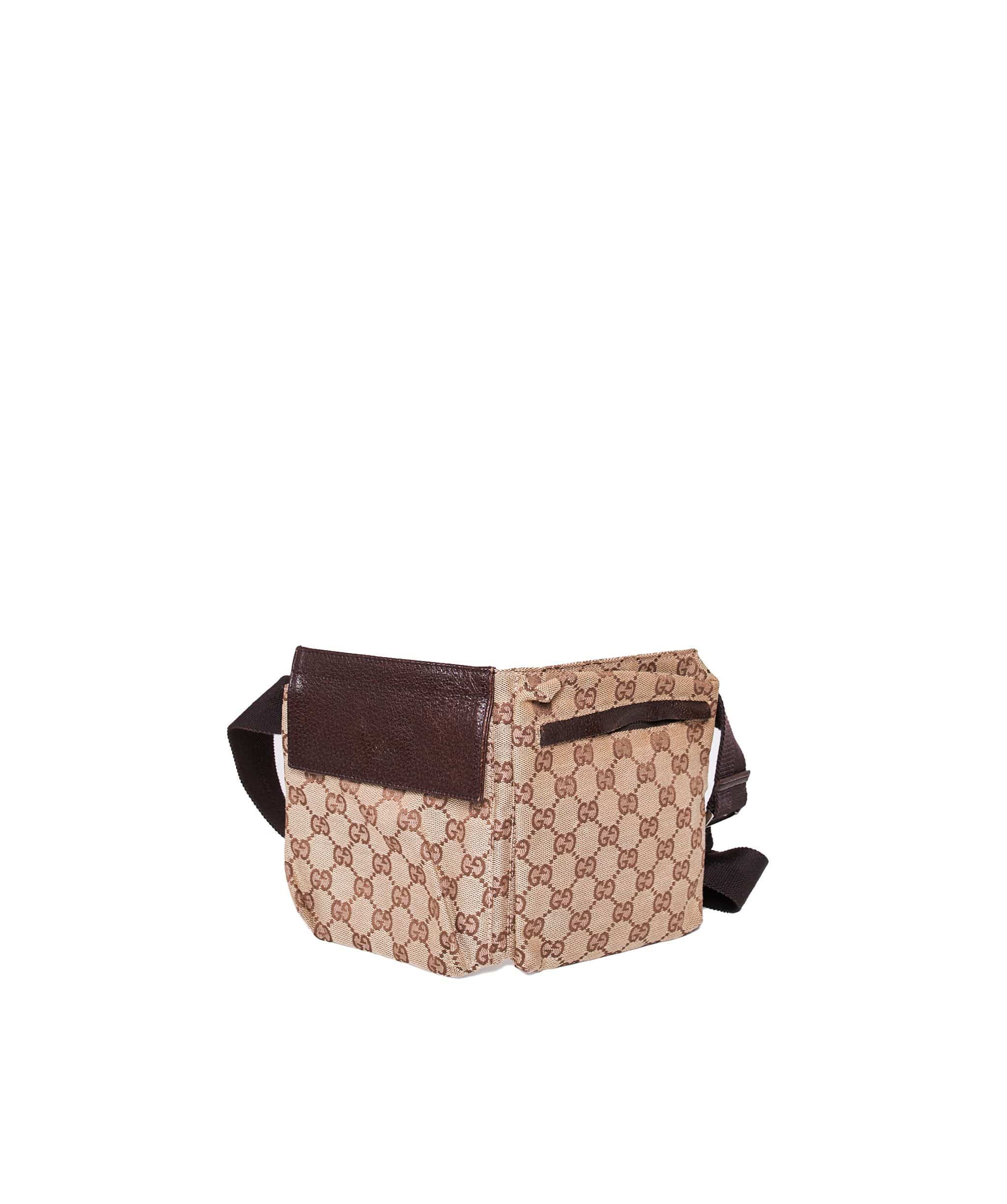 Gucci Gucci Guccissima Beige Canvas Waist Bag  AGL1010