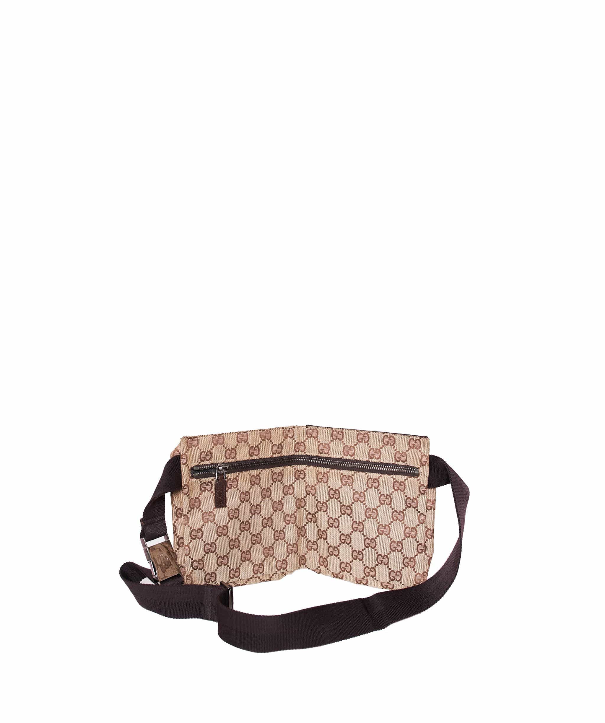 Gucci Gucci Guccissima Beige Canvas Waist Bag  AGL1010