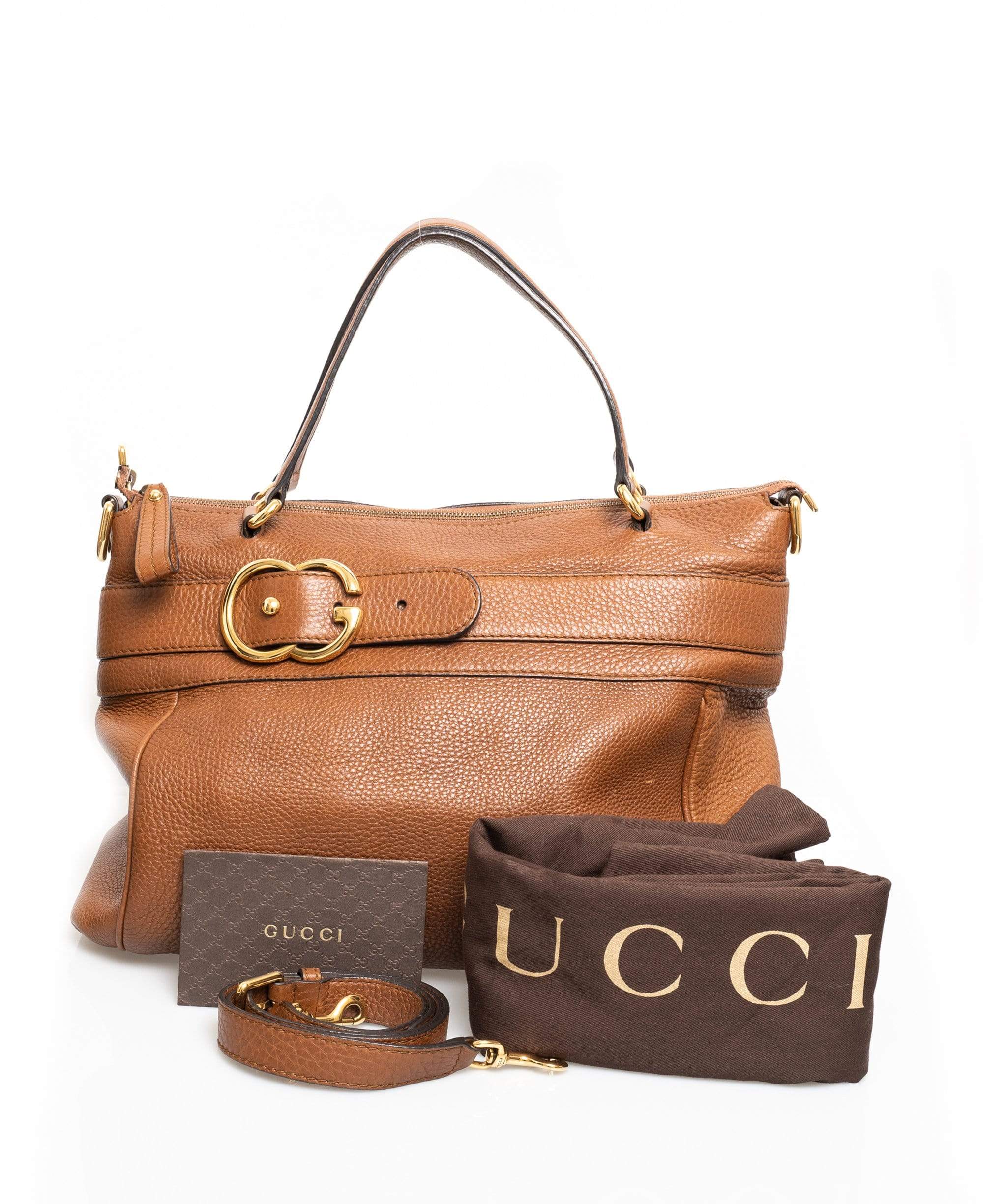 Gucci Gucci Hobo Brown Leather Bag - ADL1445