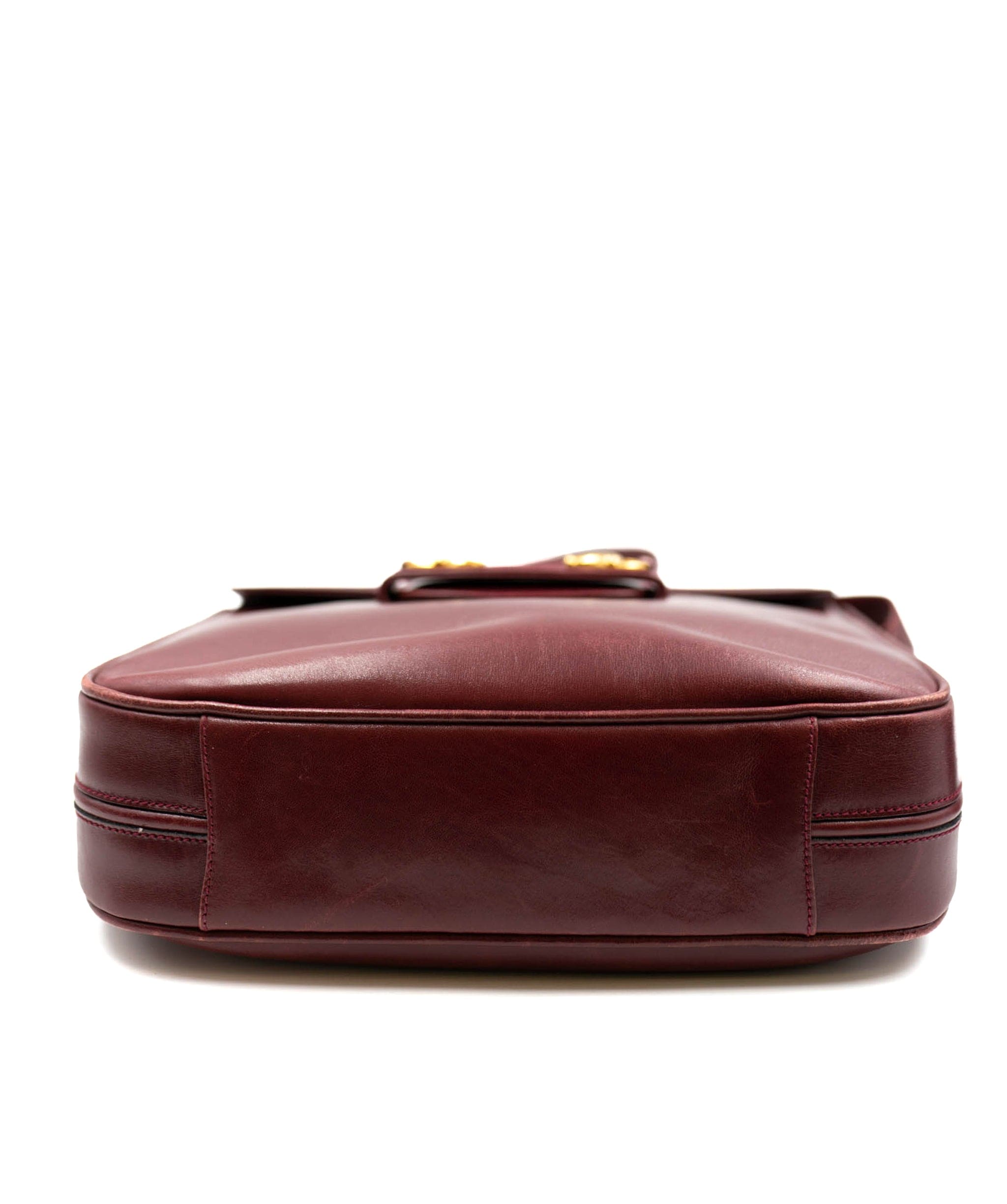 Gucci GUCCI Horsebit Shoulder Bag in Bordeaux Leather - AWL3656