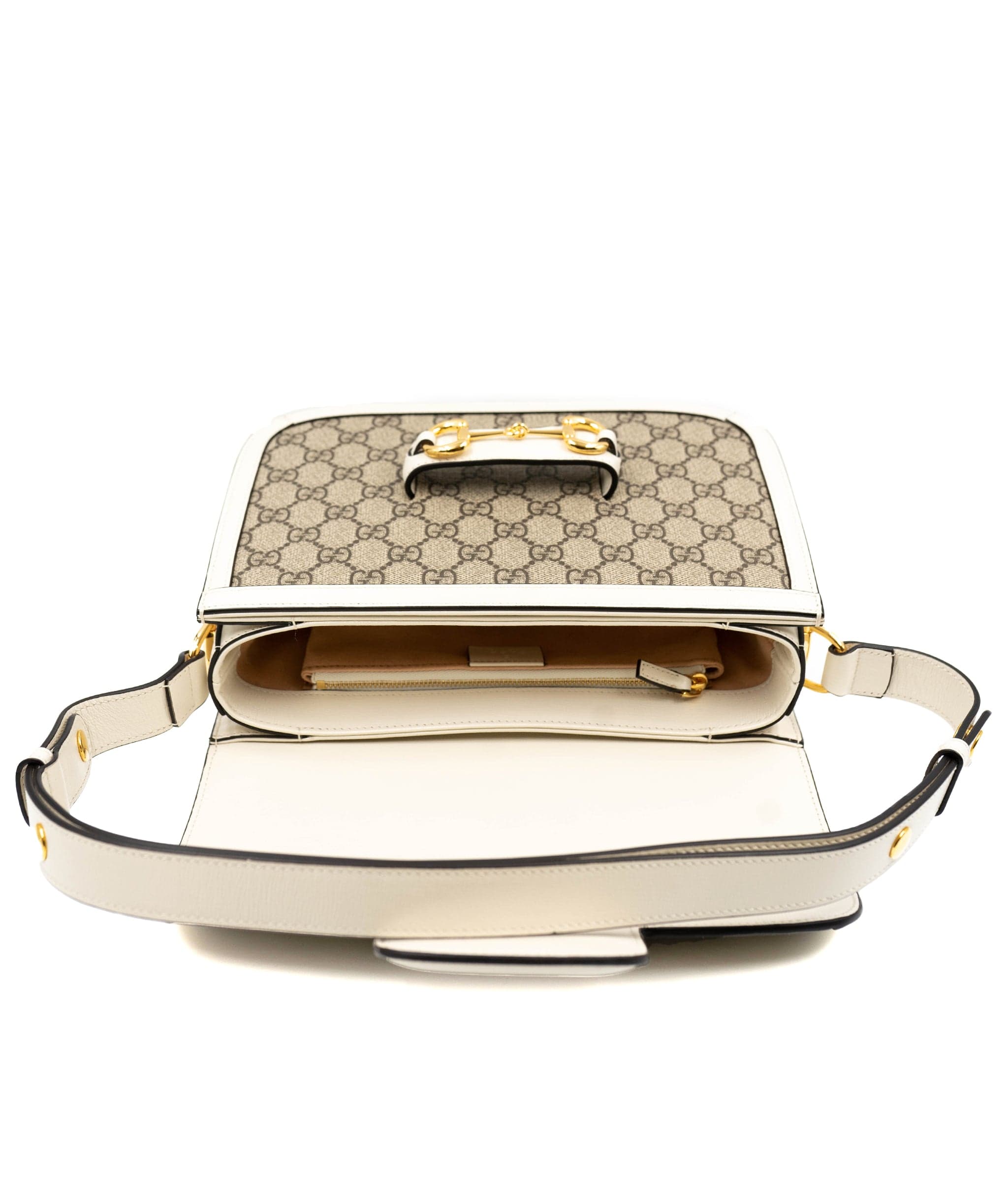 Gucci Gucci large horsebit gold shoulder bag AGC1347