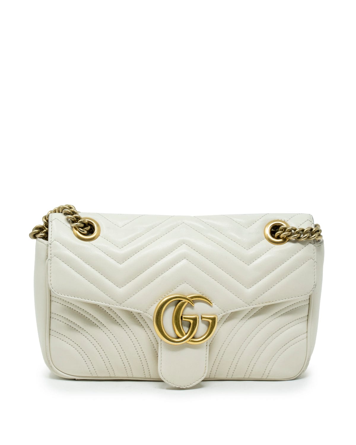 Gucci Gucci marmont matelasse mini bag in white. - AJL0008