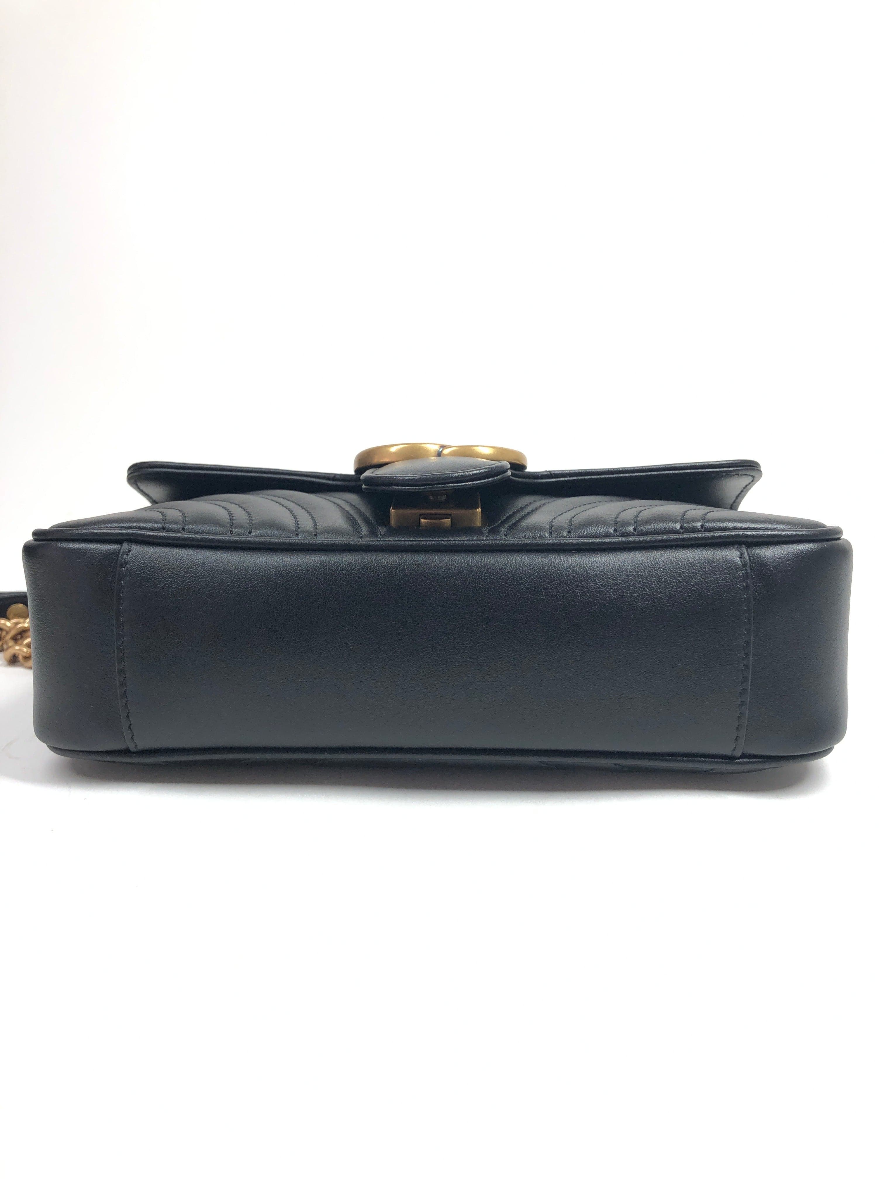 Gucci Gucci Marmont Mini Matelasse In Black Leather PXL1135