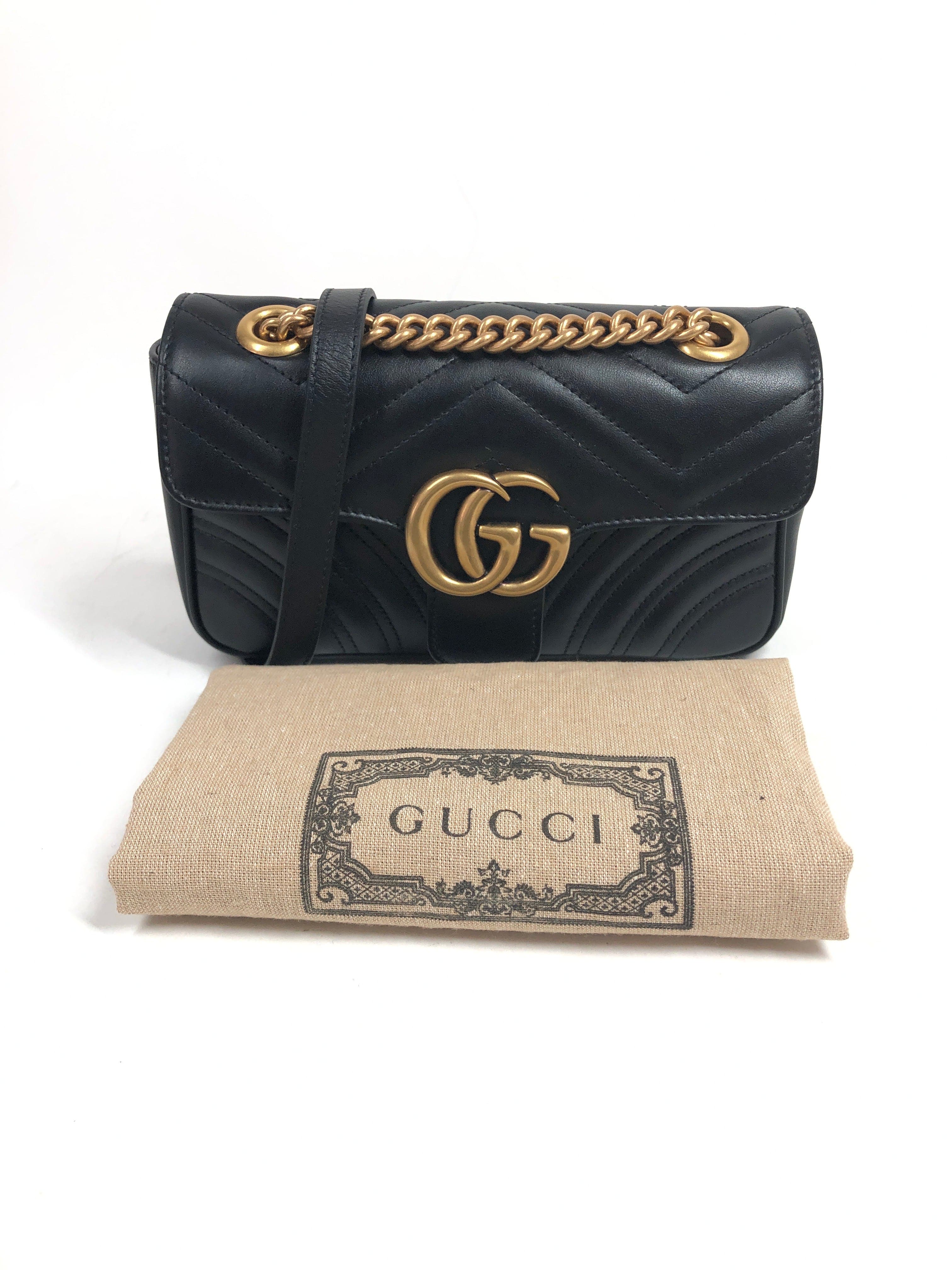 Gucci Gucci Marmont Mini Matelasse In Black Leather PXL1135