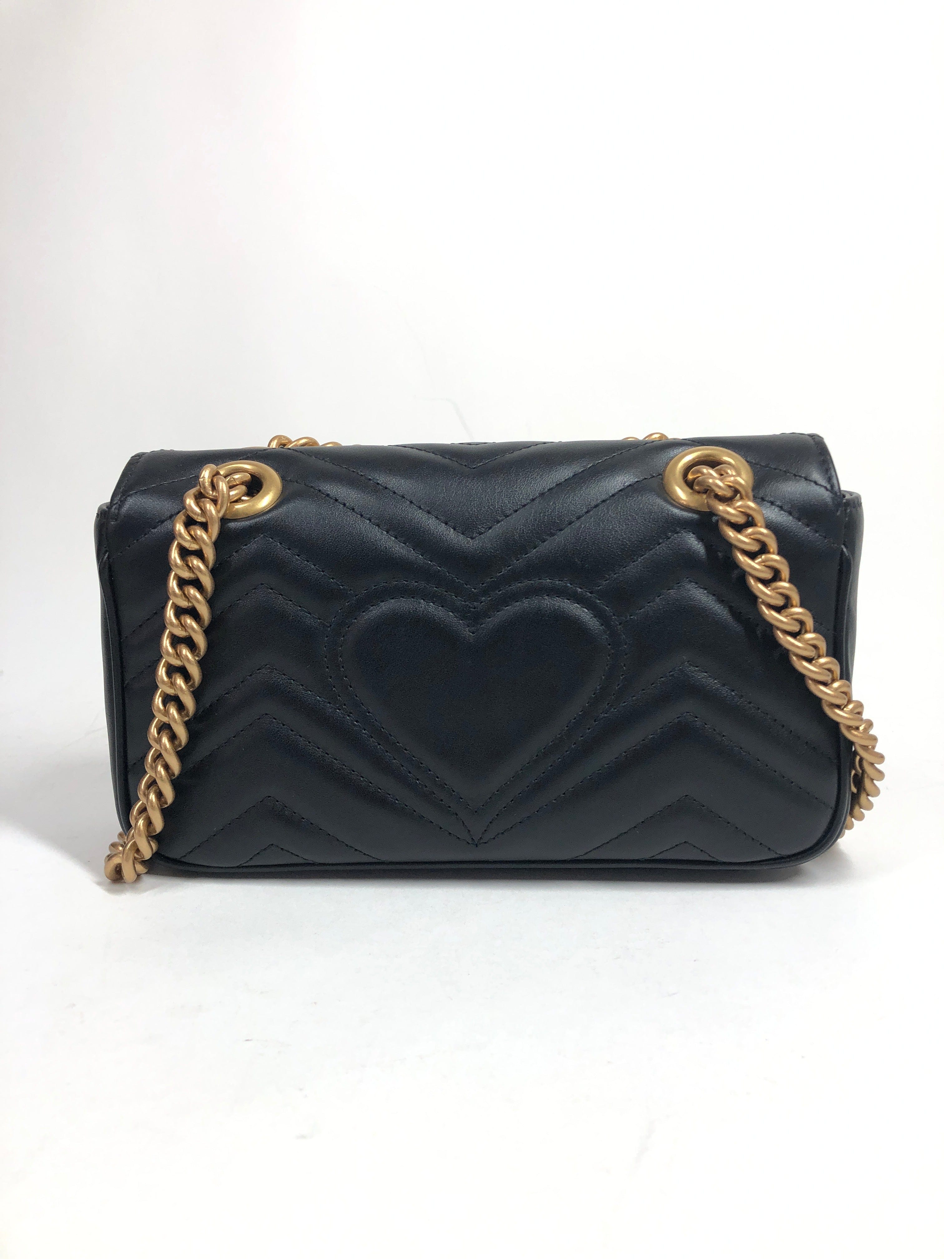 Gucci Gucci Marmont Mini Matelasse In Black Leather PXL1135