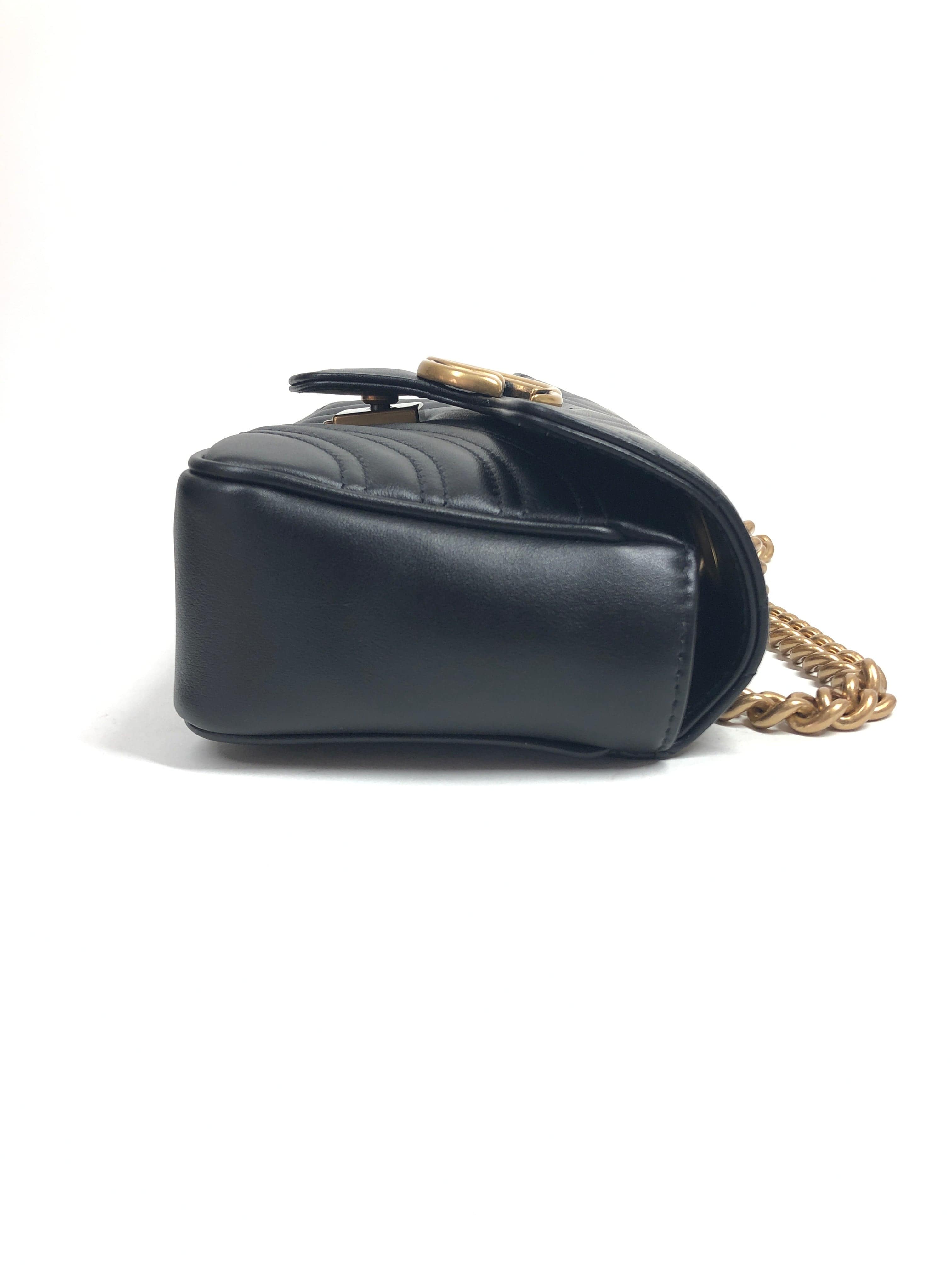 Gucci Gucci Marmont Mini Matelasse In Black Leather PXL1135