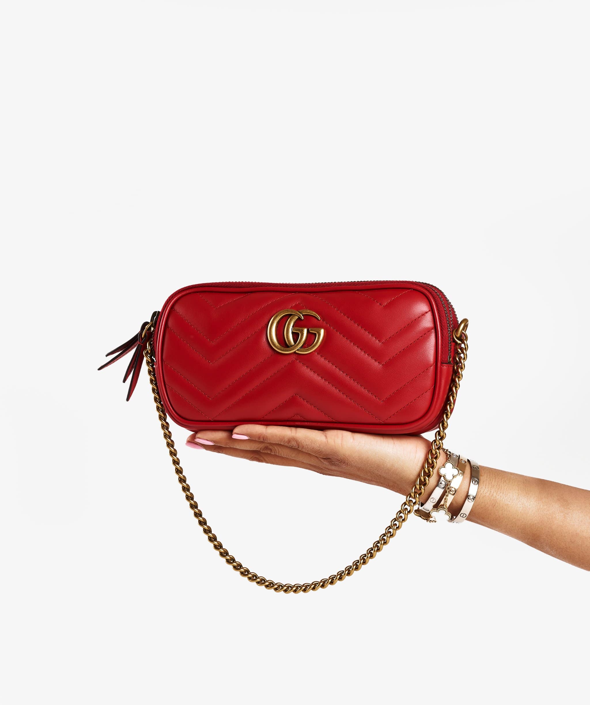 Gucci Gucci Marmont red chain bag