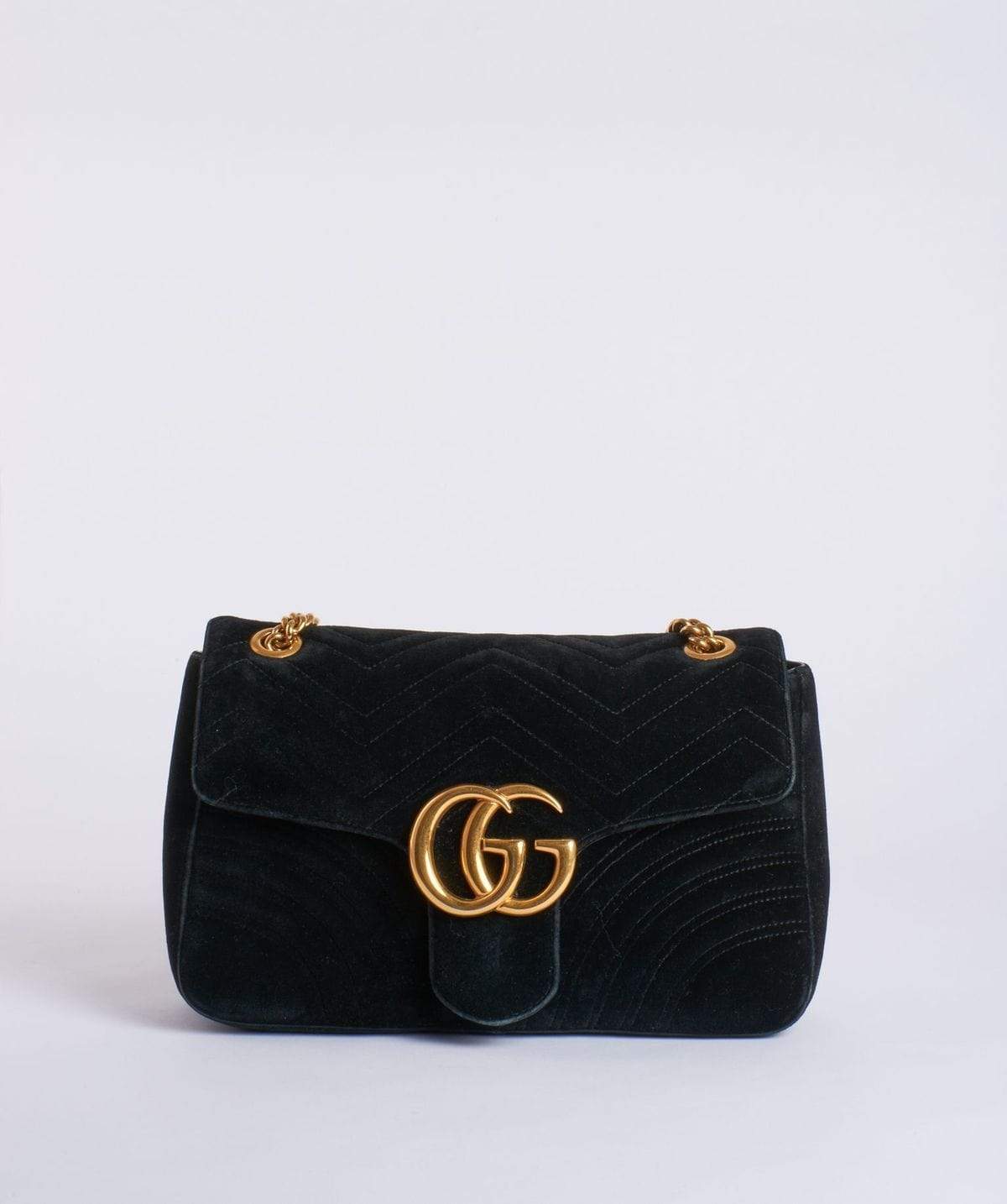 Gucci Gucci Marmont velvet black bag.