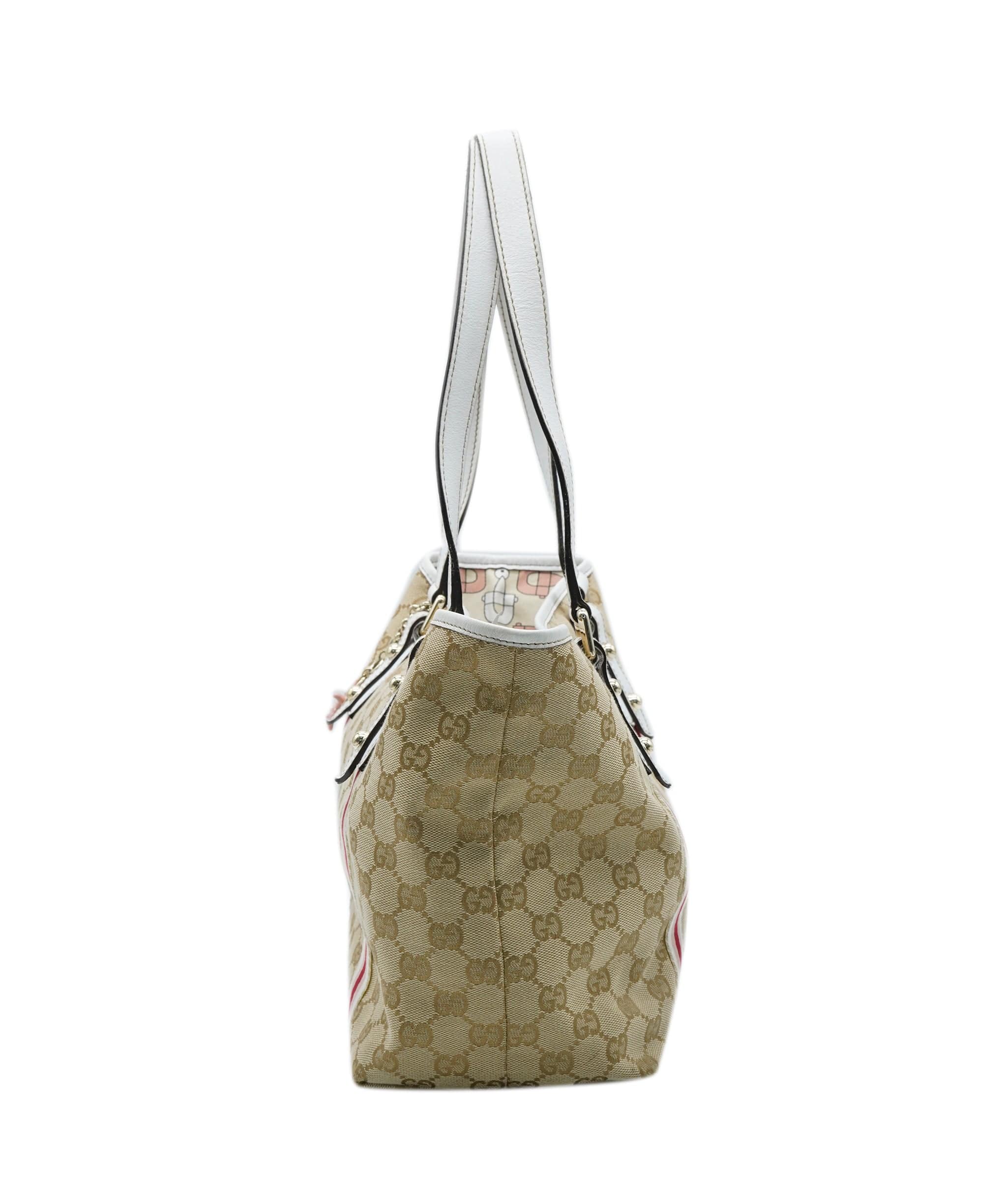 Gucci Gucci Monogram Beige Tote Bag - AWL1960