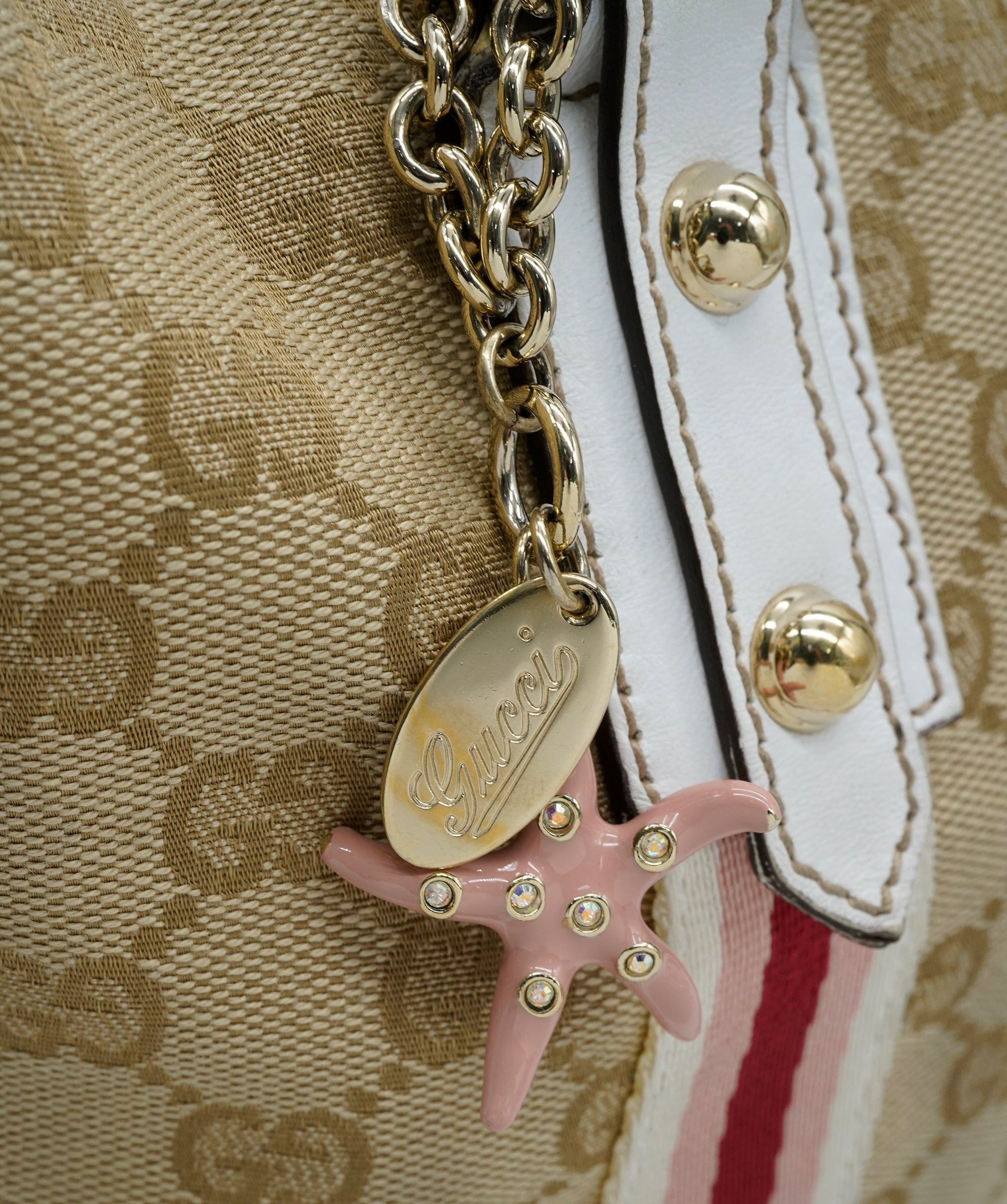 Gucci Gucci Monogram Beige Tote Bag - AWL1960