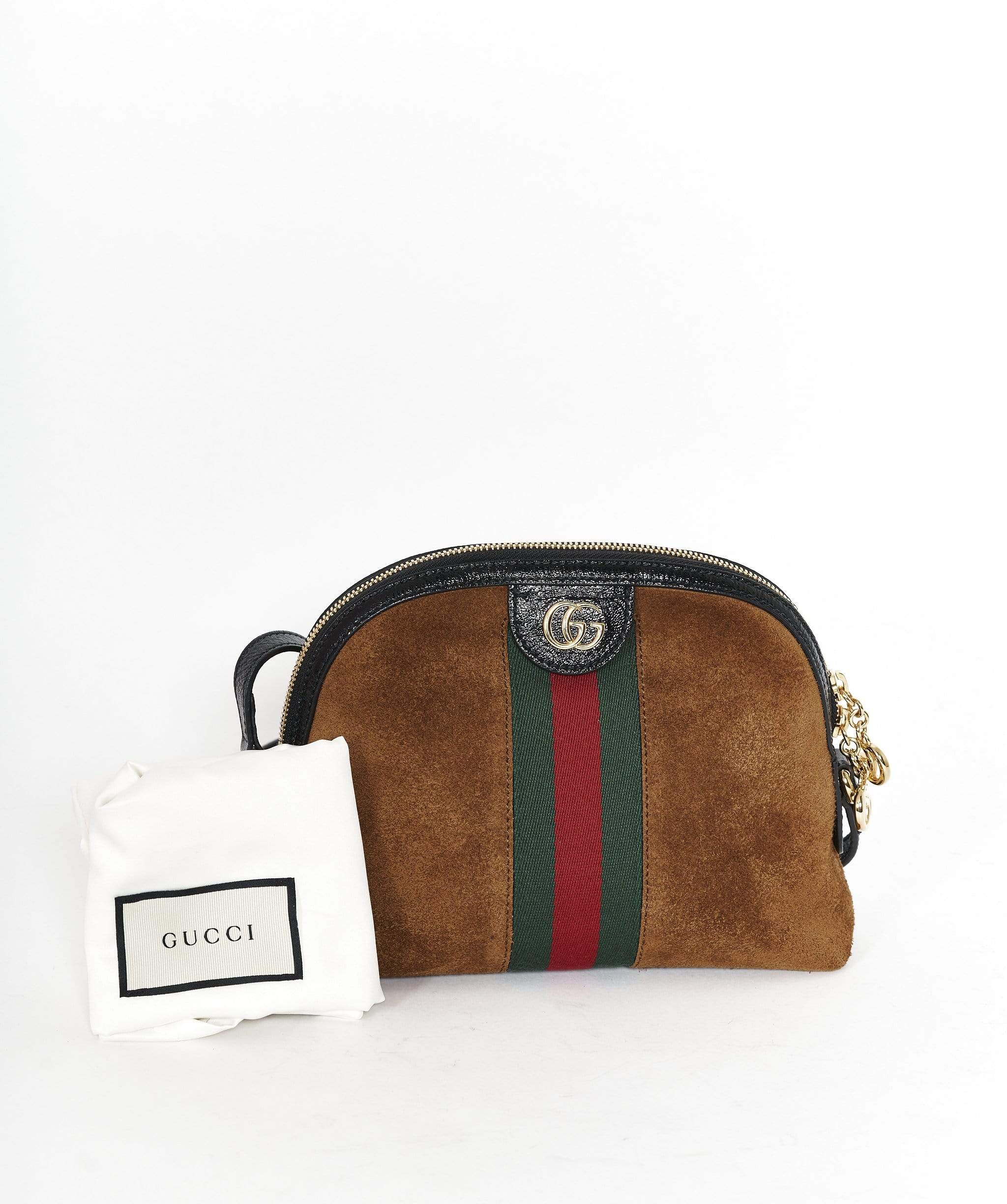 Gucci Gucci Ophidia Brown Suede Bag