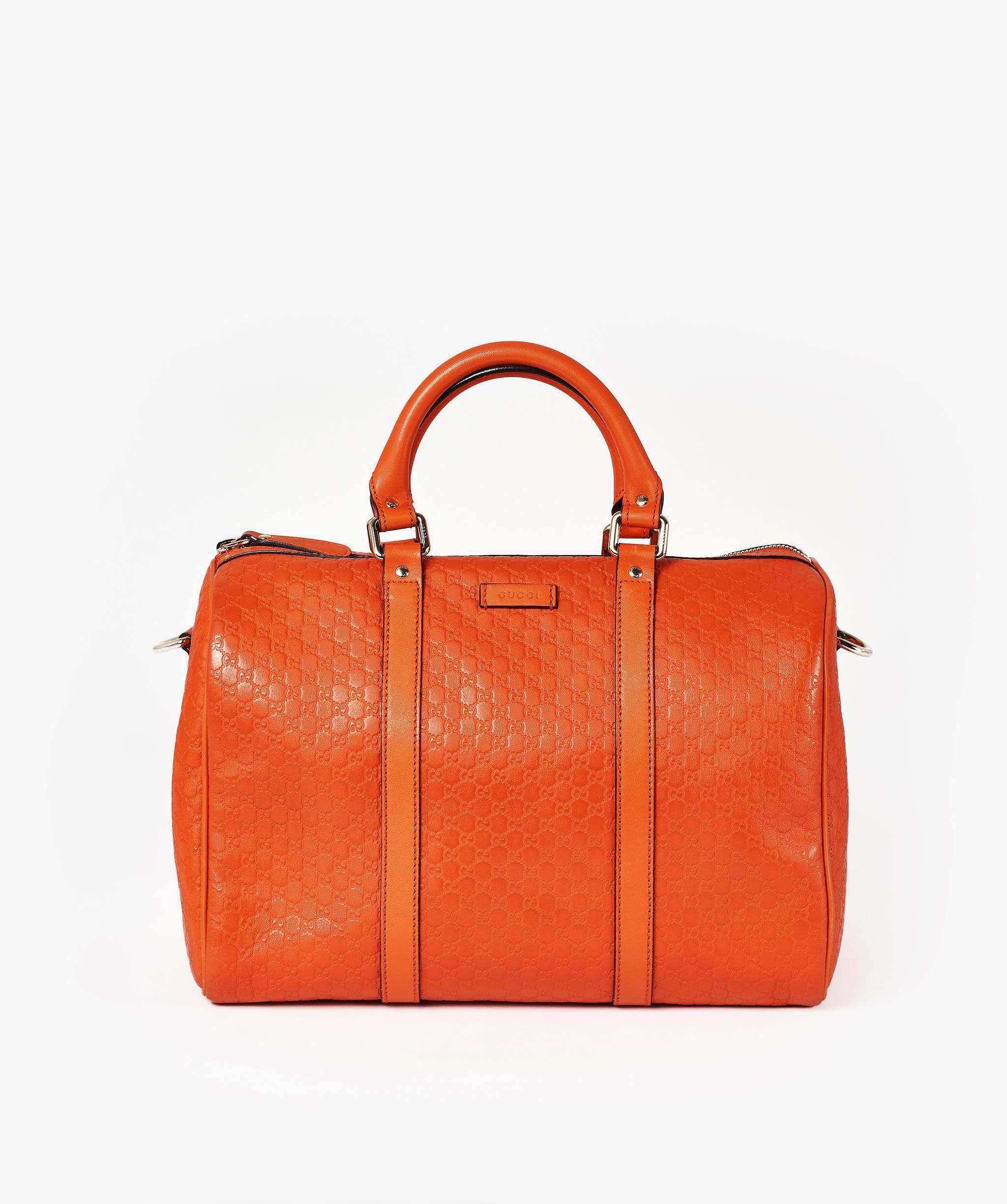 Gucci Gucci Orange Guccissima Embossed Top Handle Bag