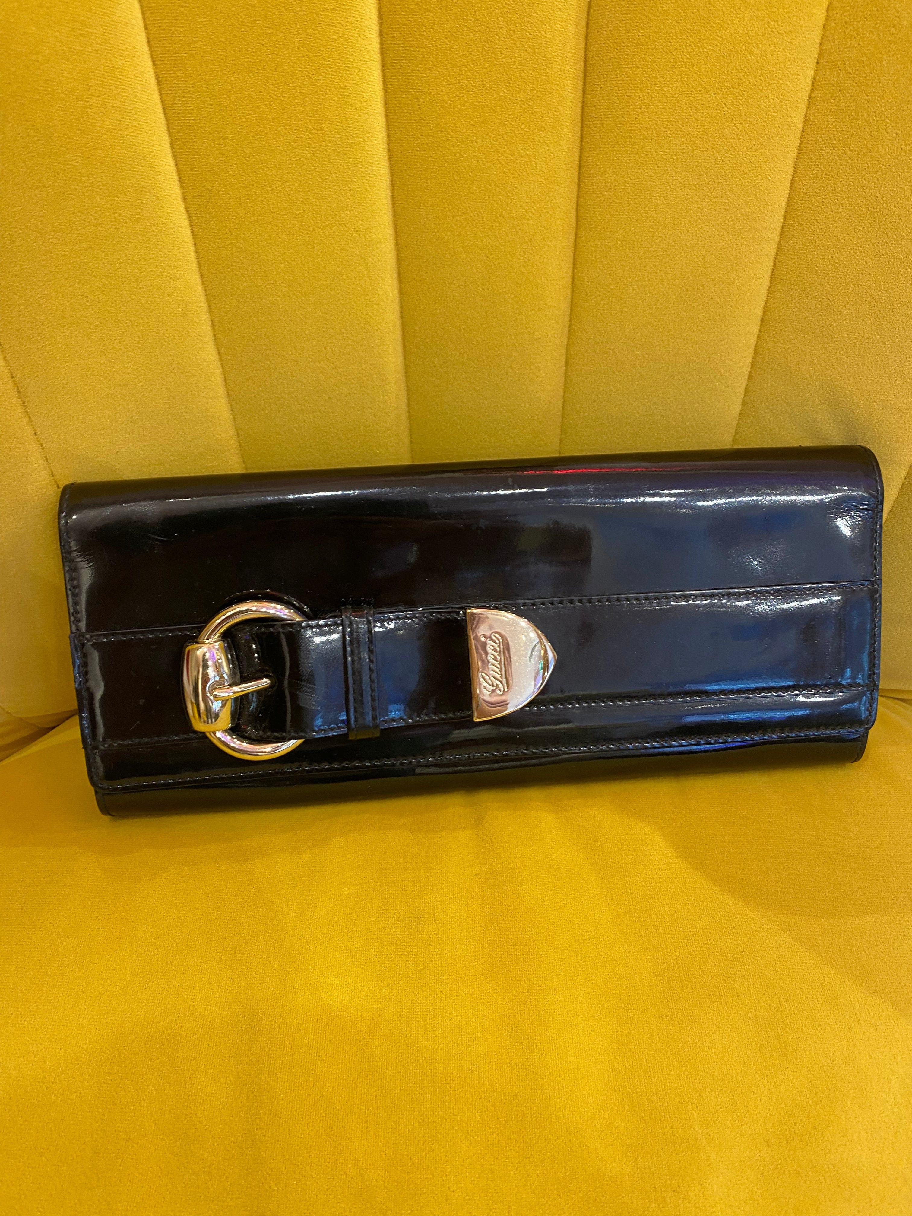 Gucci Gucci Patent Clutch bag Medium Size with Buckle - AWC1511