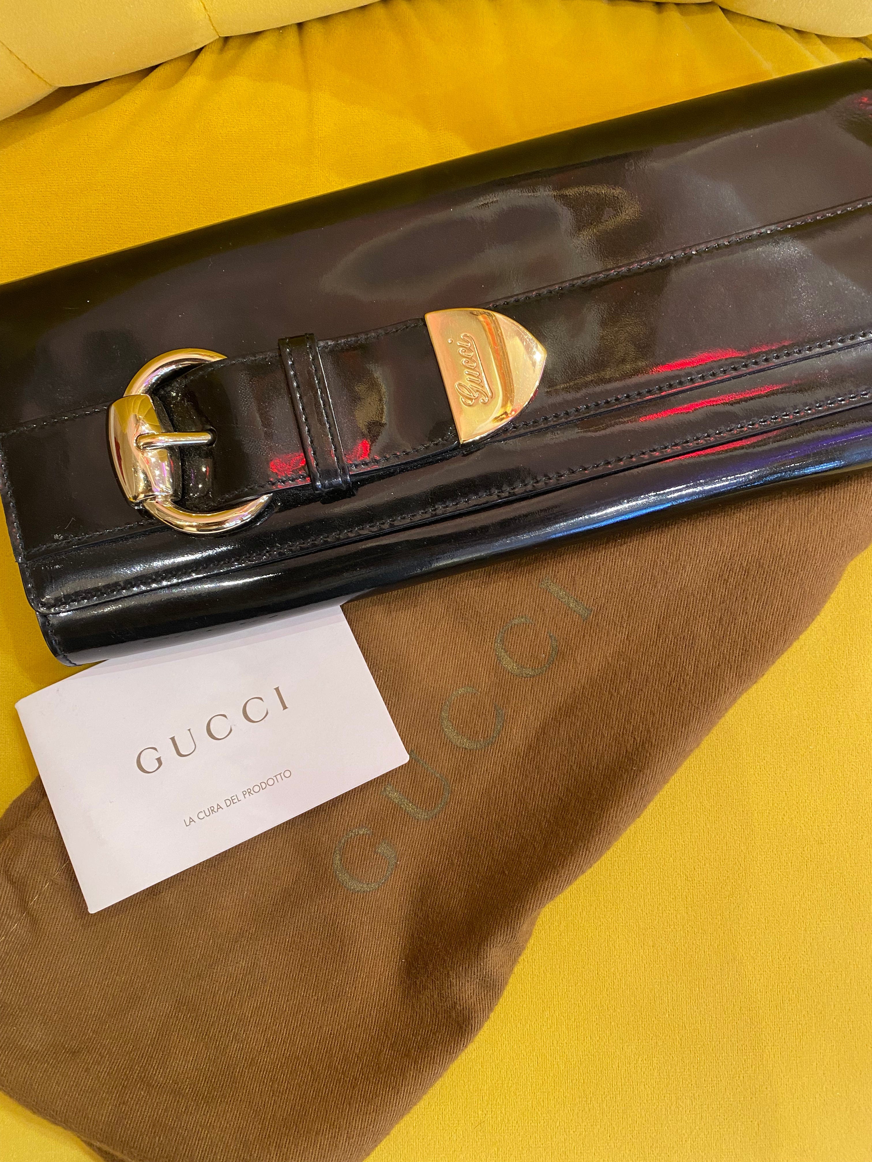 Gucci Gucci Patent Clutch bag Medium Size with Buckle - AWC1511