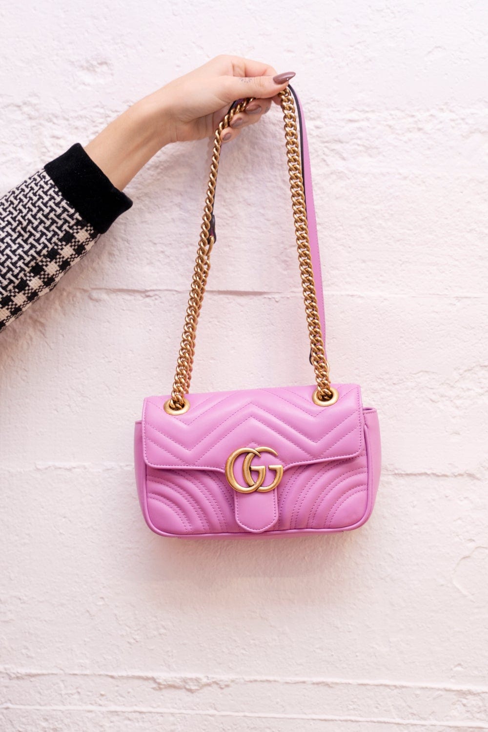 Gucci Gucci Pink Leather Marmont Bag GHW - AGL1570