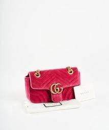 Gucci Gucci Pink Velvet Marmont Bag