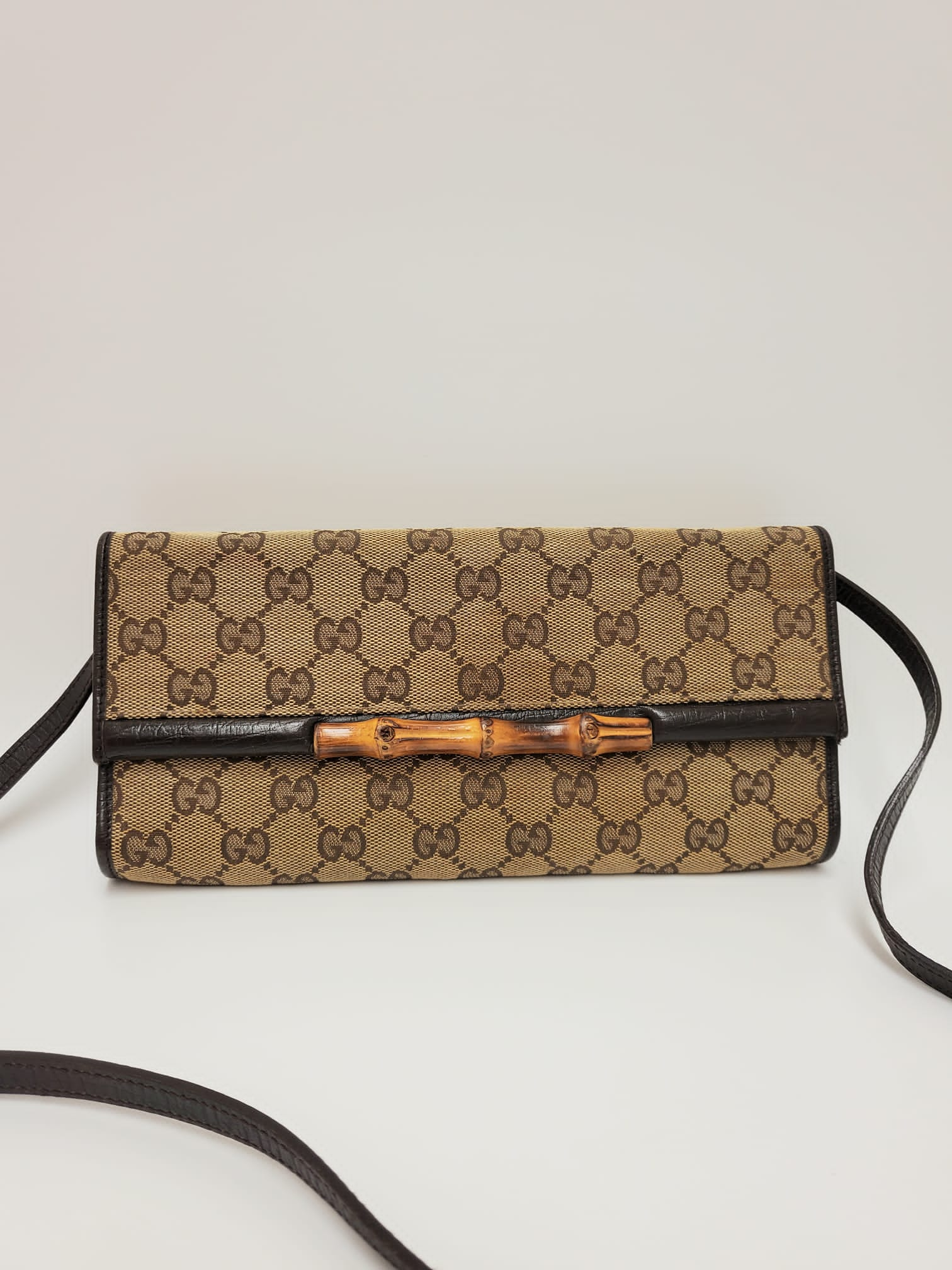 Gucci Gucci Pouchette Monogram Bamboo Clasp SKL1080