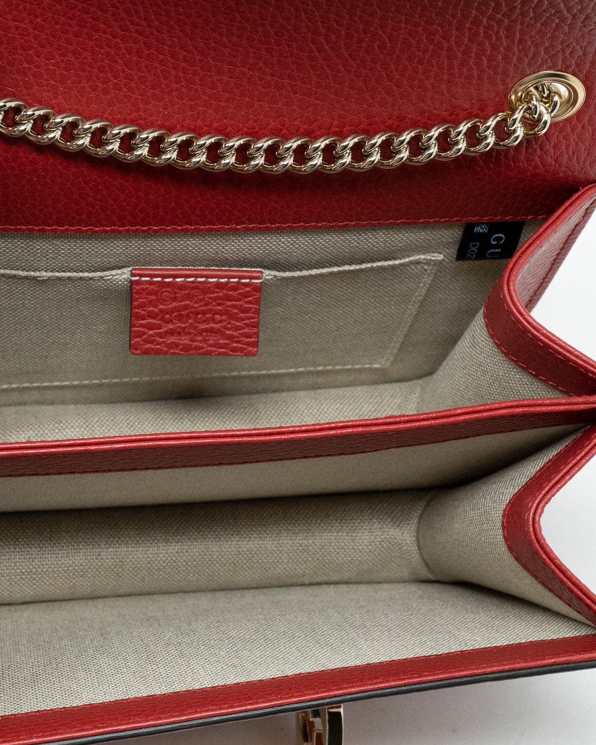 Gucci Gucci Red Leather GG Crossbody Bag GHW  - AGL1898