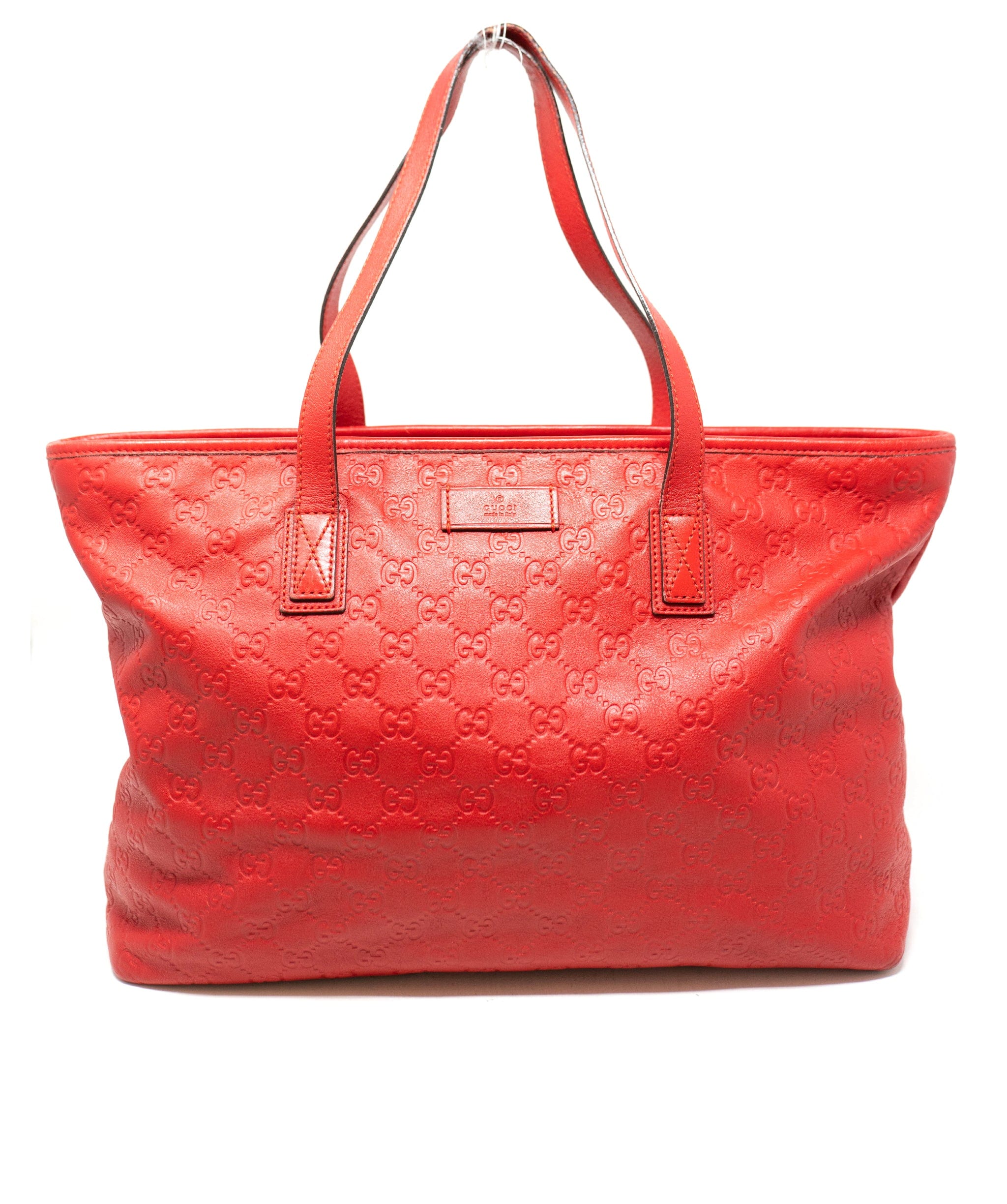 Gucci Gucci Red Leather GG Tote Bag - AGL1976