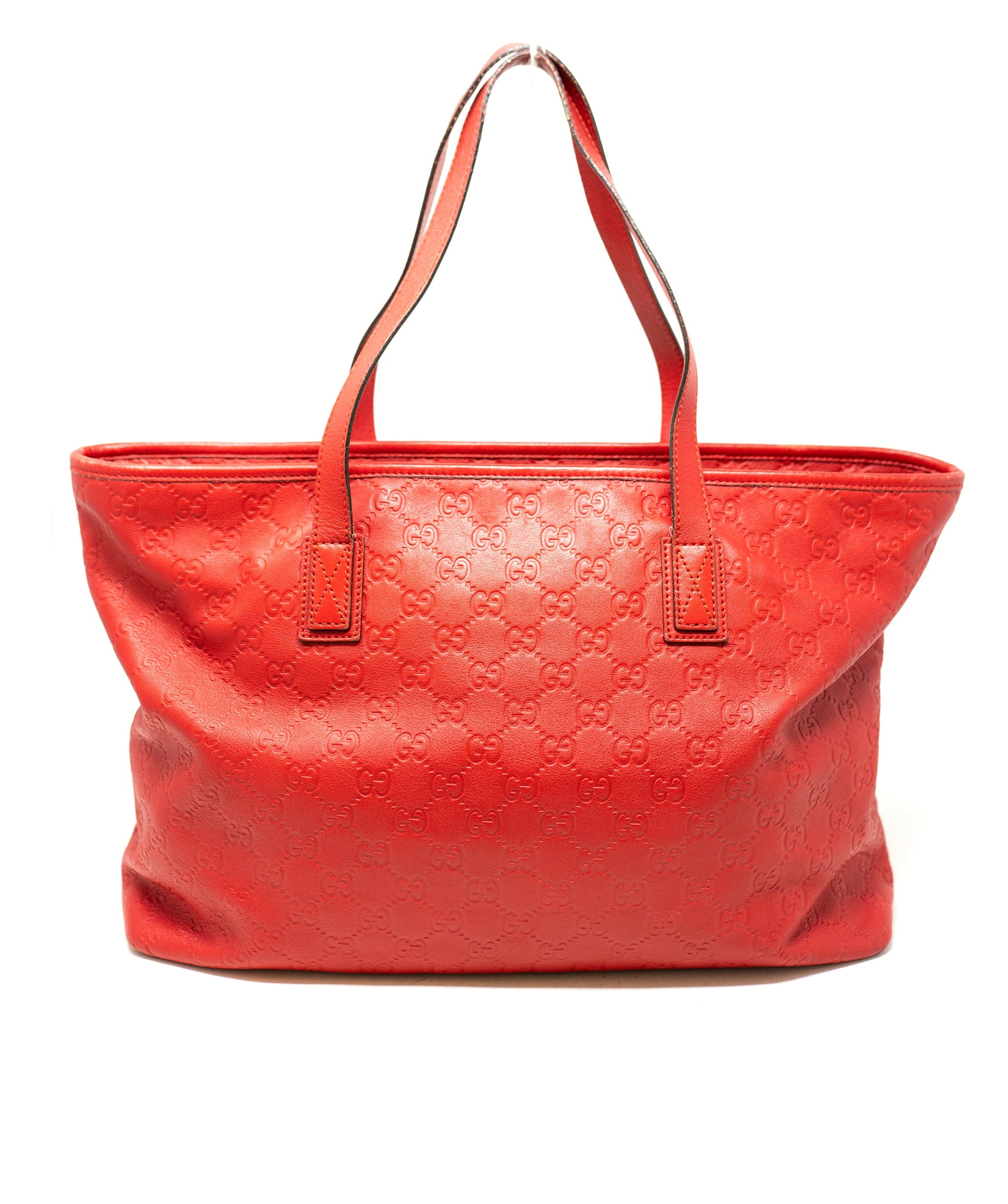 Gucci Gucci Red Leather GG Tote Bag - AGL1976