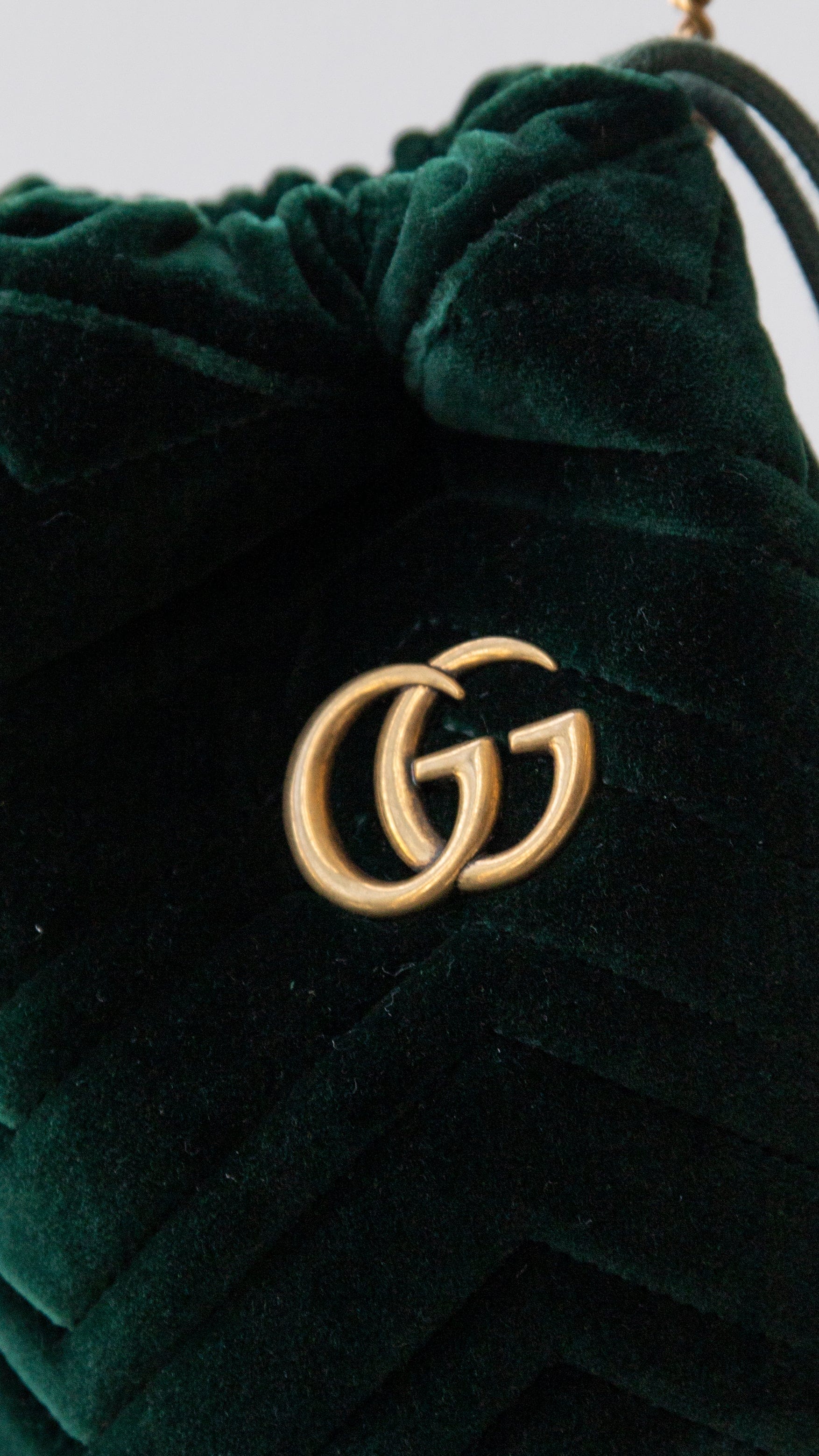 Gucci Gucci Velvet Marmont Bucket Bag ASL3120