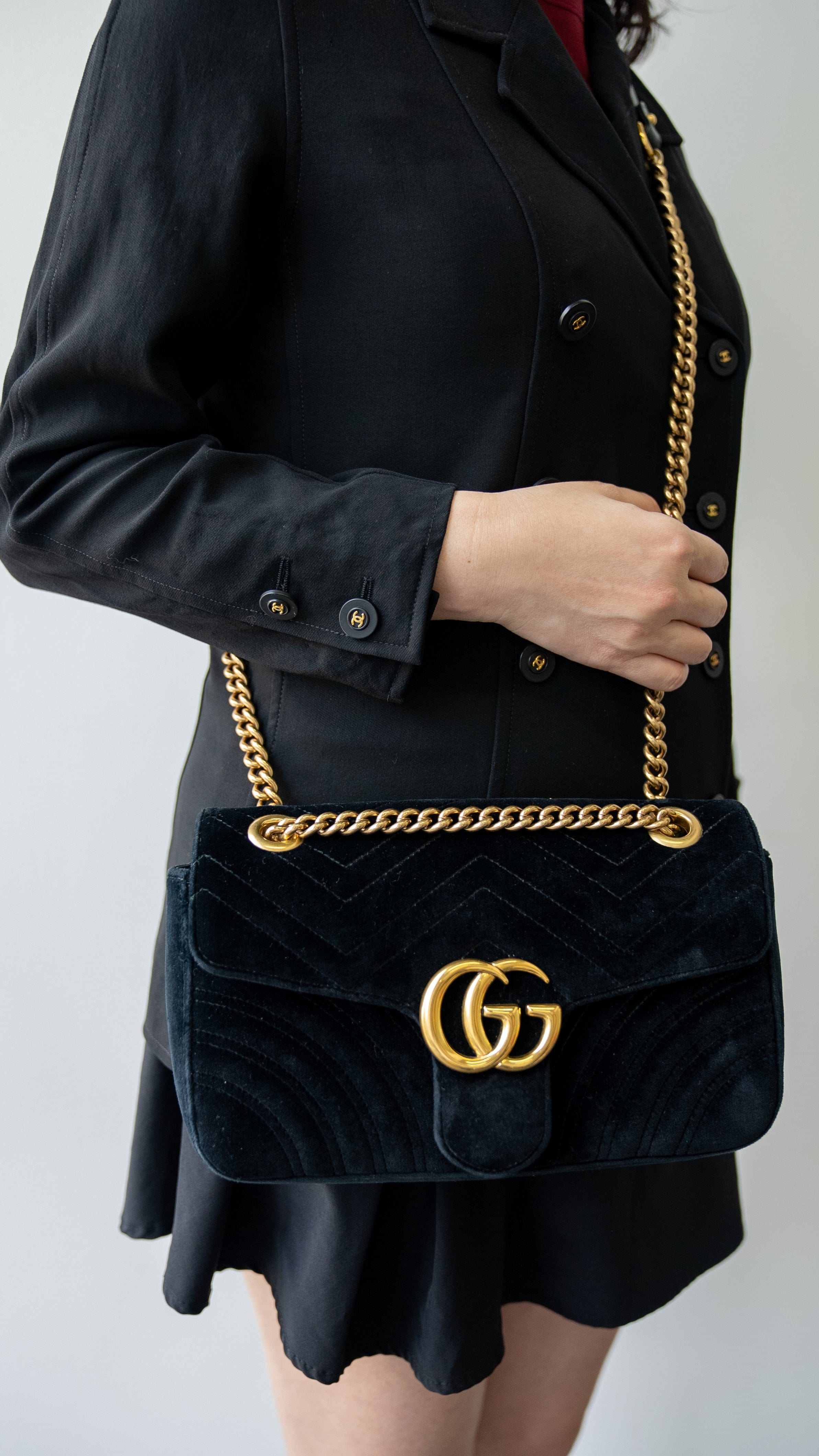 Gucci Gucci Velvet Marmont Shoulder bag RJC1180