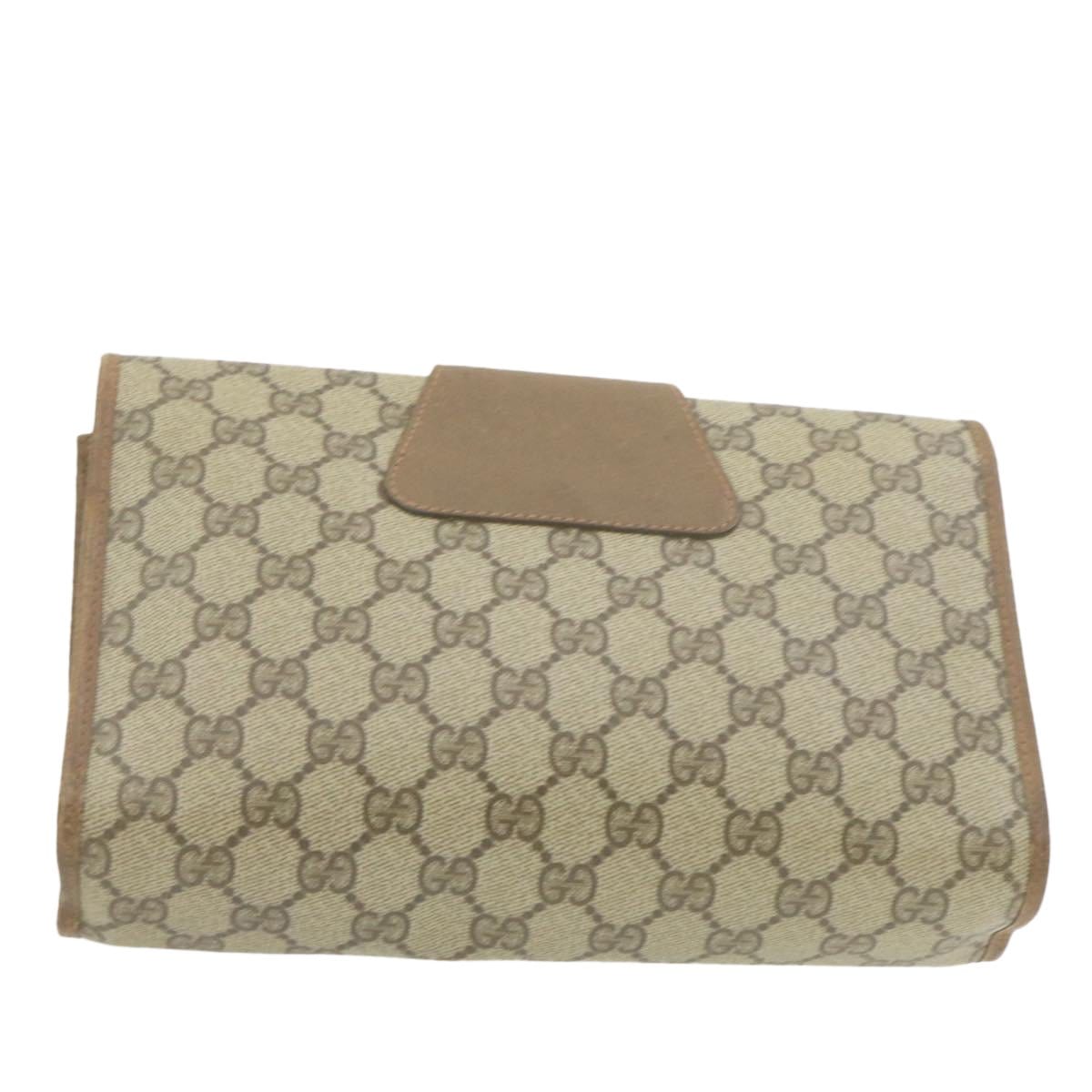 Gucci GUCCI Web Sherry Line GG Canvas Clutch Bag 2Set Beige Red
 Green PVC Auth th1194 MW2737